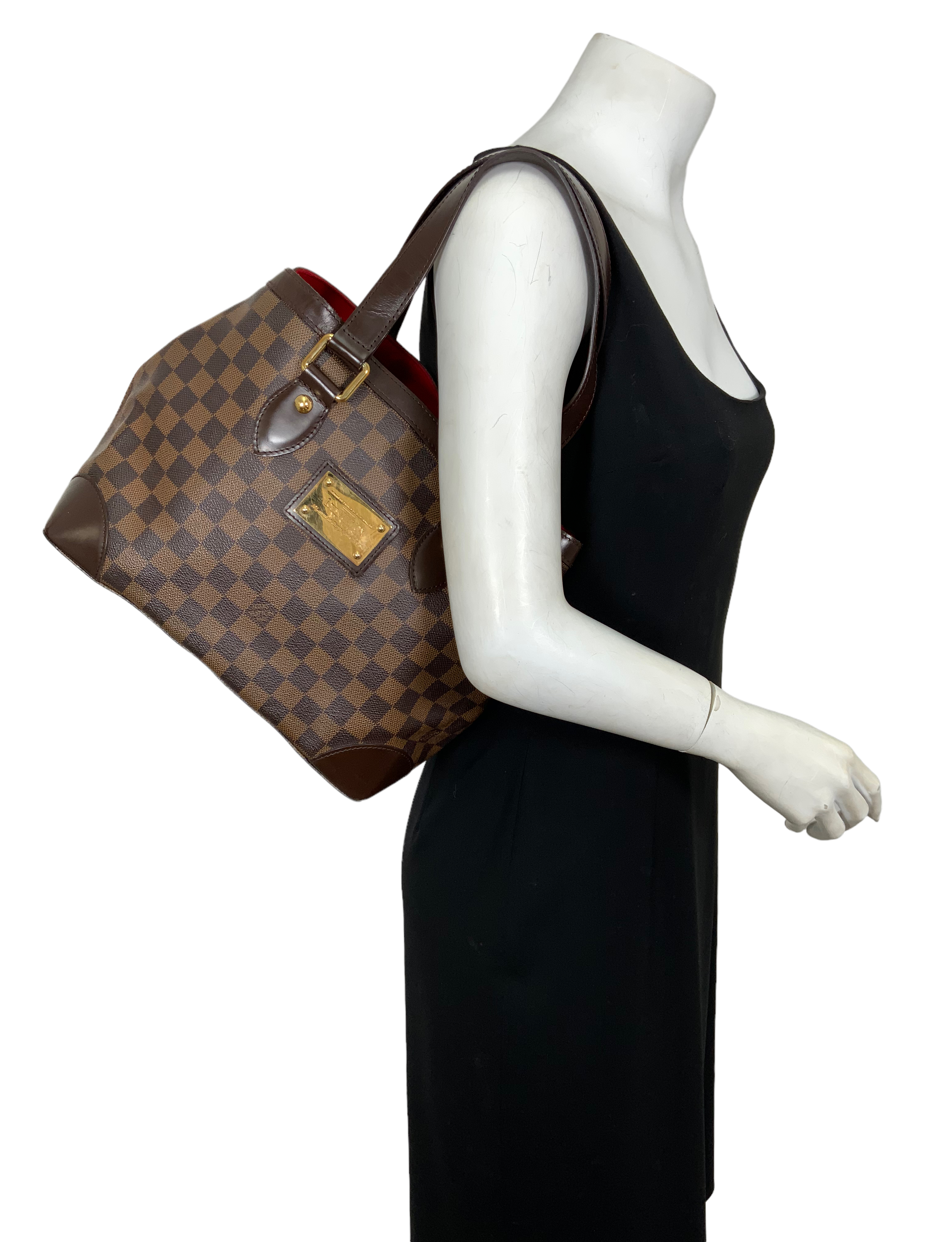 Authentic Louis Vuitton Damier Ebene Hampstead PM Handbag - Luxury Crossbody Bag for Women, Perfect for Work, Travel & Everyday Use