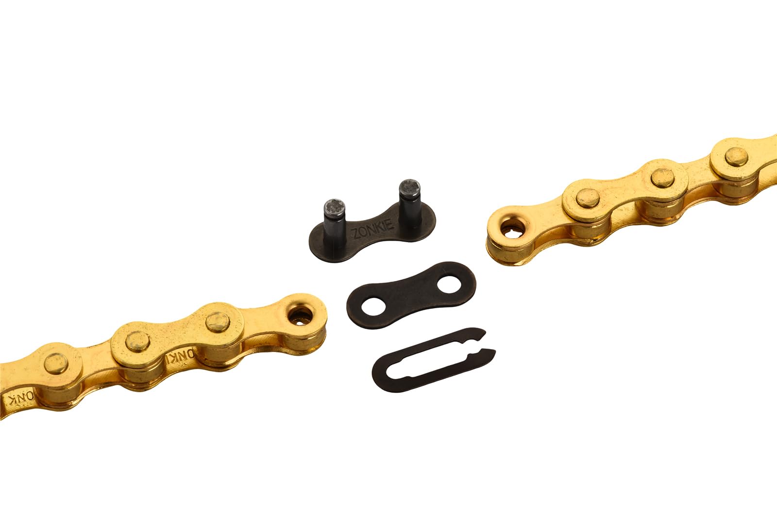 Single-Speed Bike Chain - 1/2×1/8 Inch 122L Golden Bicycle Chain for Urban Commuter & Fixie Bikes | Perfect for City Riding & Casual Cycling