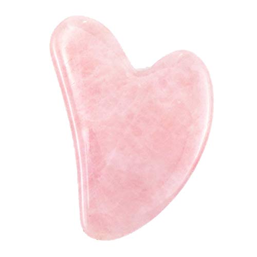 Natural Jade Gua Sha Facial Massage Tool for Face, Neck, Shoulder & Body - Pink Spa Therapy Scraping Tool for Relaxation & Skincare - Perfect for Home & Professional Use