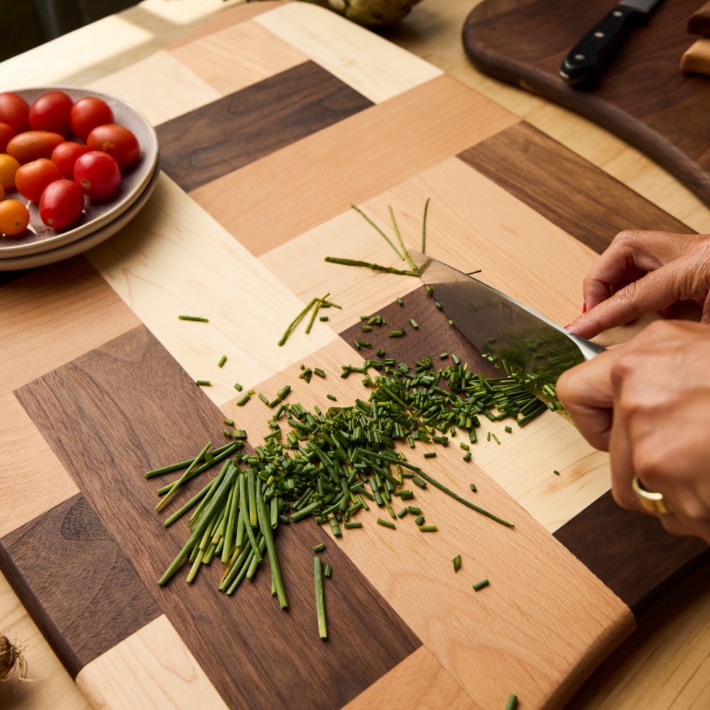 Eco-Friendly Zero Waste Bamboo Cutting Boards for Kitchen - Perfect for Meal Prep, Chopping Vegetables & Serving Charcuterie