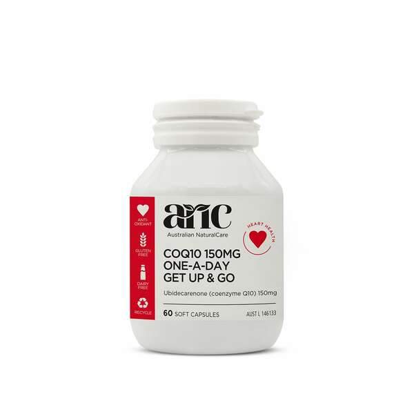Australian Natural Care CoQ10 150mg Supplement - High Potency Ubiquinol for Heart Health & Energy Support - Vegan & Non-GMO - Supports Cellular Energy & Antioxidant Protection (Use for Cardiovascular Wellness, Exercise Recovery & Anti-Aging)
