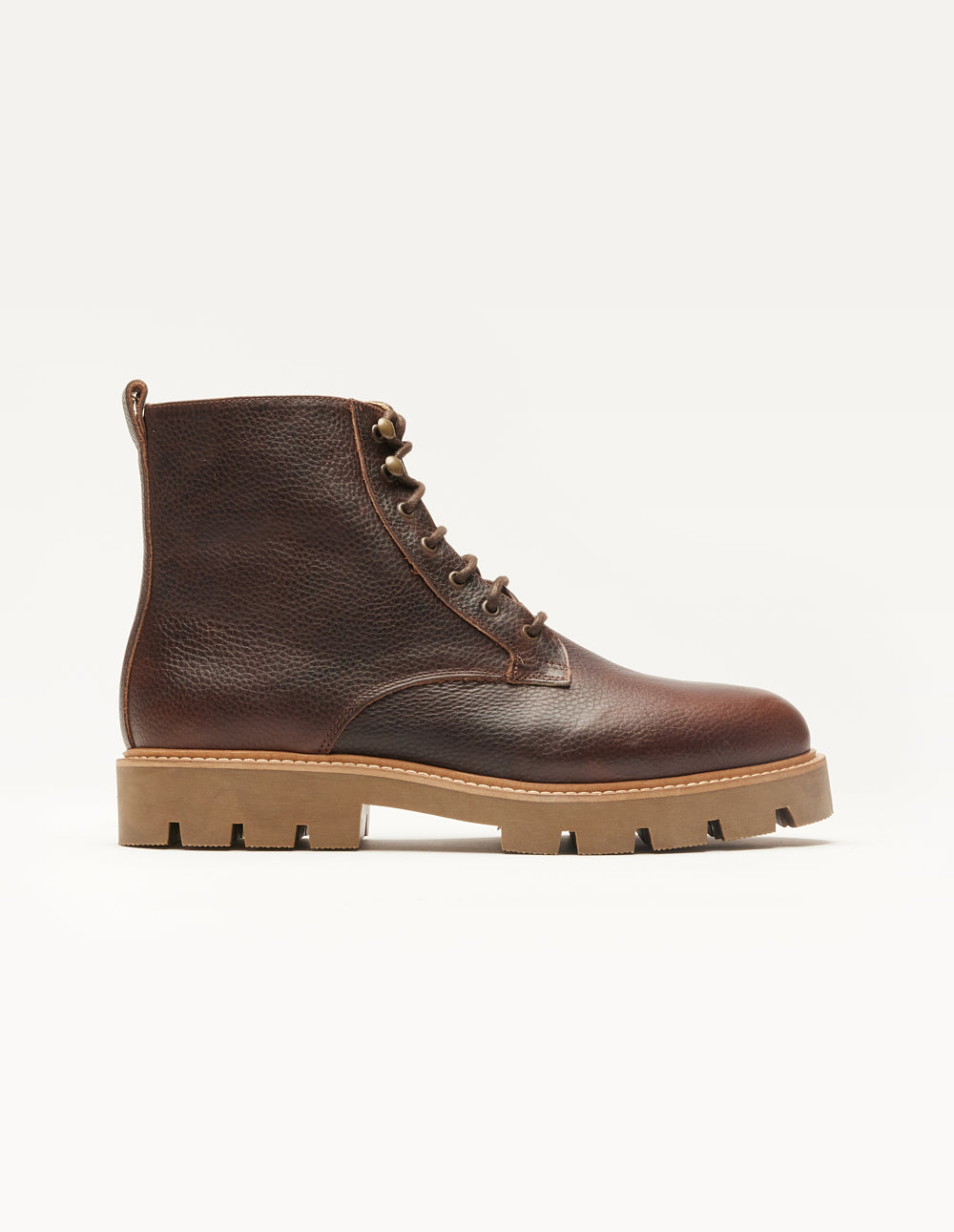Theodore Leather Pull-Up Brown Grain Ankle Boots - Stylish & Comfortable for Casual Outings, Work & Everyday Wear