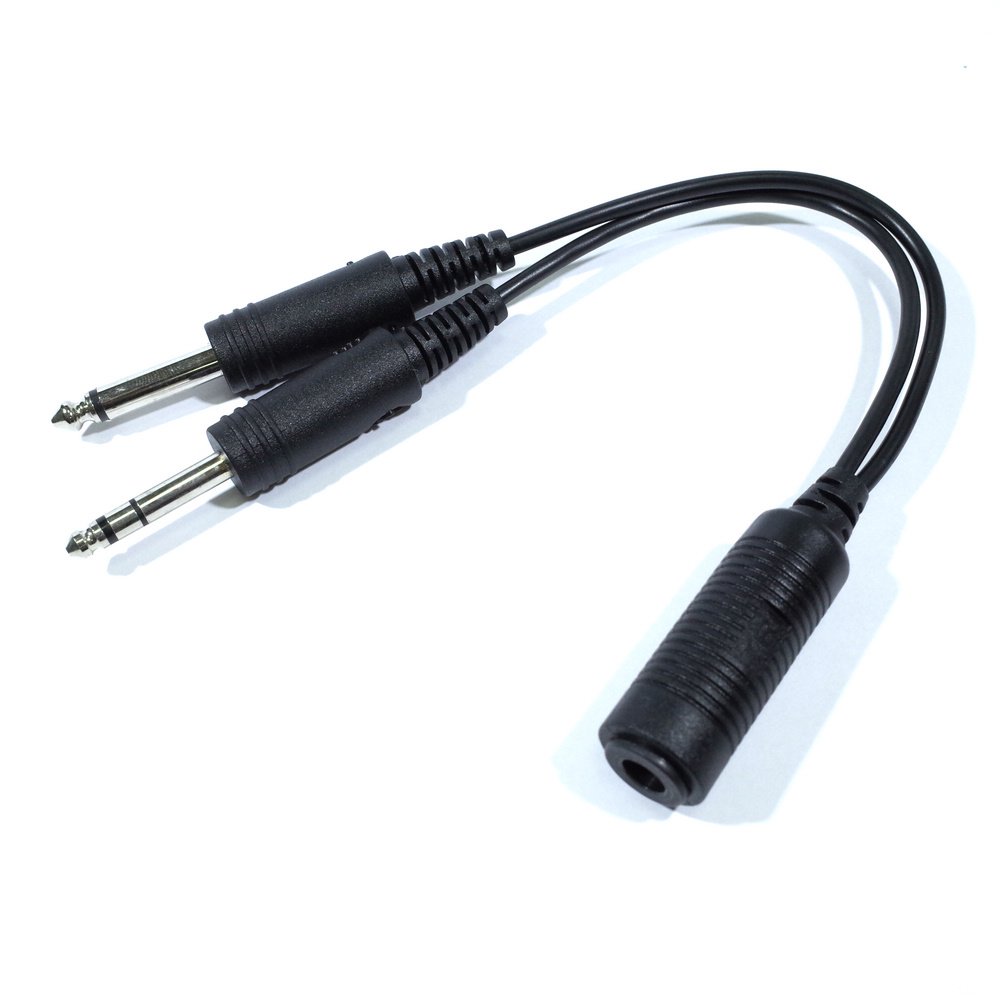 U174 to GA Helicopter Headset Adapter - Compatible with Aviation Headsets for Pilots & Crew - Perfect for Flight Training & Cockpit Communication