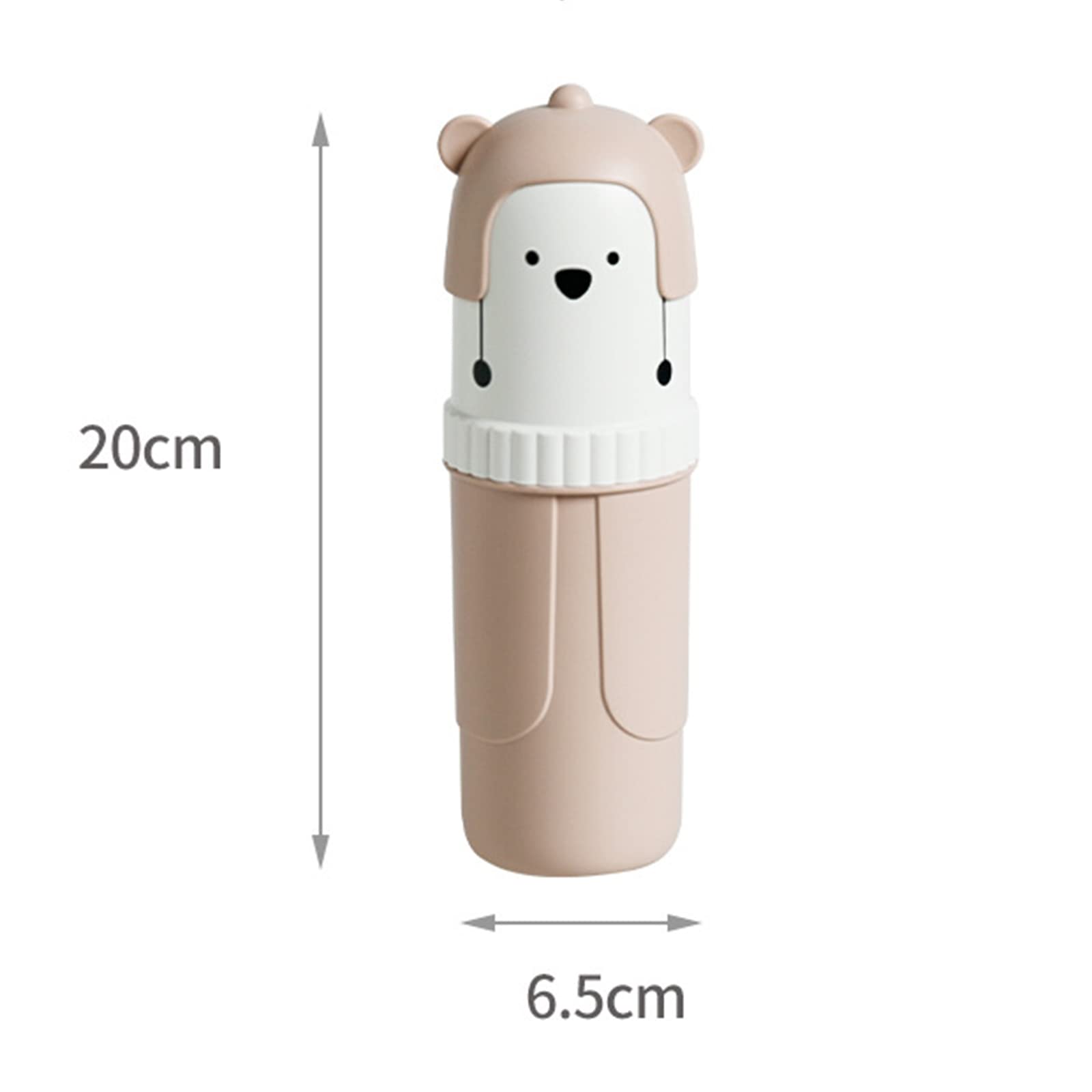 Portable Cartoon Bear Mouthwash Cup - Travel-Friendly Oral Rinsing Organizer for Camping, Hiking & Outdoor Adventures | Compact Household Toothbrush Holder for Bathroom & Travel Essentials