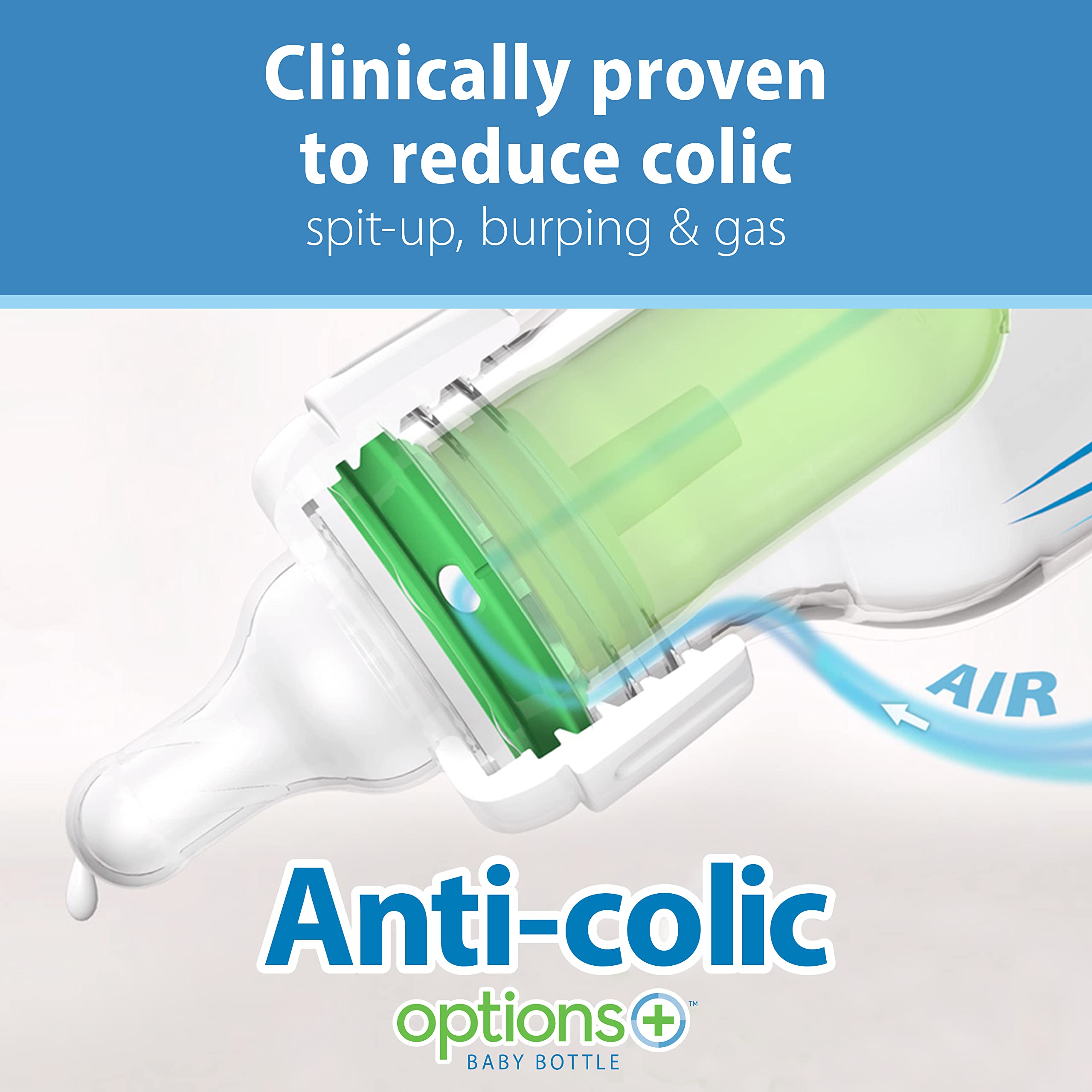 Dr. Brown’s Natural Flow® Anti-Colic Options+™ Narrow Glass Baby Bottles, 2-Pack, 8 oz/250 mL - BPA-Free Baby Feeding Bottles for Newborns & Infants - Perfect for Breastfeeding Transition & Reducing Colic (Packaging May Vary) | Dr. Brown’s Options+ Narrow Baby Bottles, 4-Pack, 8 oz - Ideal for Formula Feeding & Gas Relief in Infants