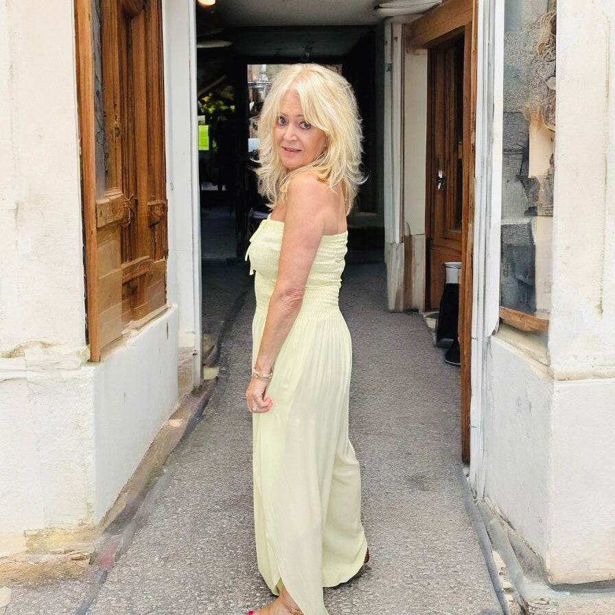 Stylish Harem Jumpsuit in Lemon Yellow - Comfortable & Trendy Outfit for Casual Wear, Lounge, and Summer Fashion