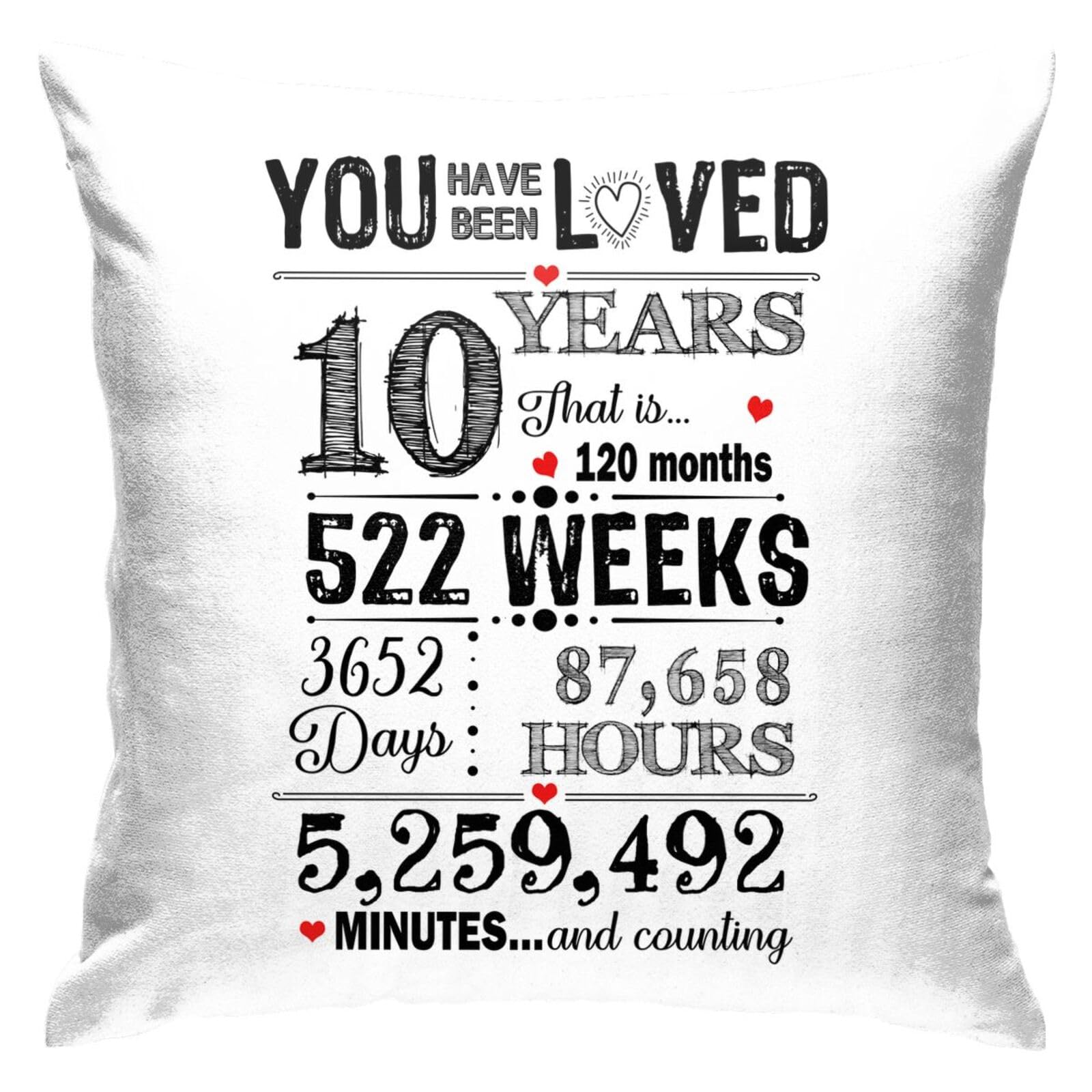 10th Birthday Decorations for Girls - 18x18 Inch Pillow Cover (Pack of 1) | Perfect Birthday Gift for 10 Year Old Girls | Fun Room Decor for Tweens & Cool Teen Gifts | Great for Sleepovers, Bedroom Makeovers & Birthday Parties