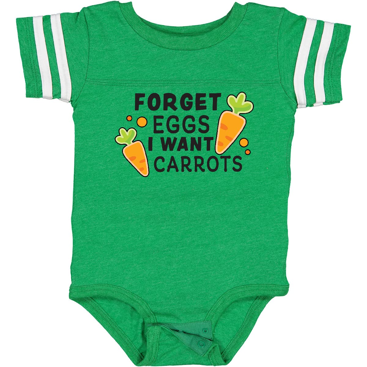 Inktastic Easter Baby Bodysuit - Forget Eggs I Want Carrots | Cute Easter Outfit for Babies & Toddlers | Perfect for Easter Photos, Egg Hunts & Spring Celebrations