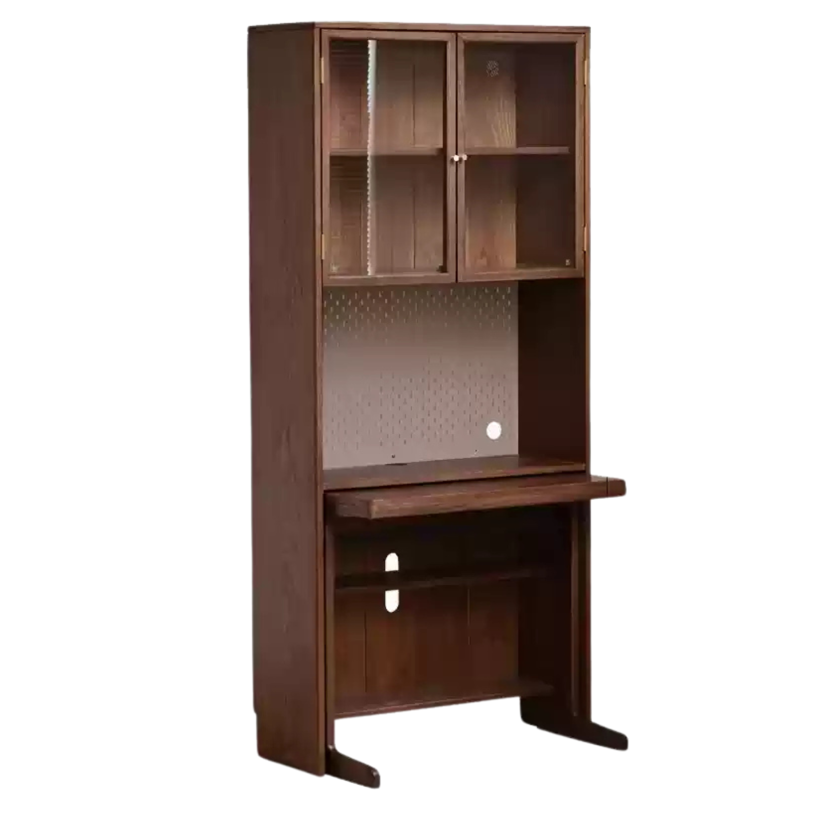 35.4x15.7x78.7 inch / 90x40x200cm /Rich Dark Walnut color/ Black Walnut  combined desk cabinet (desk + bookcase)