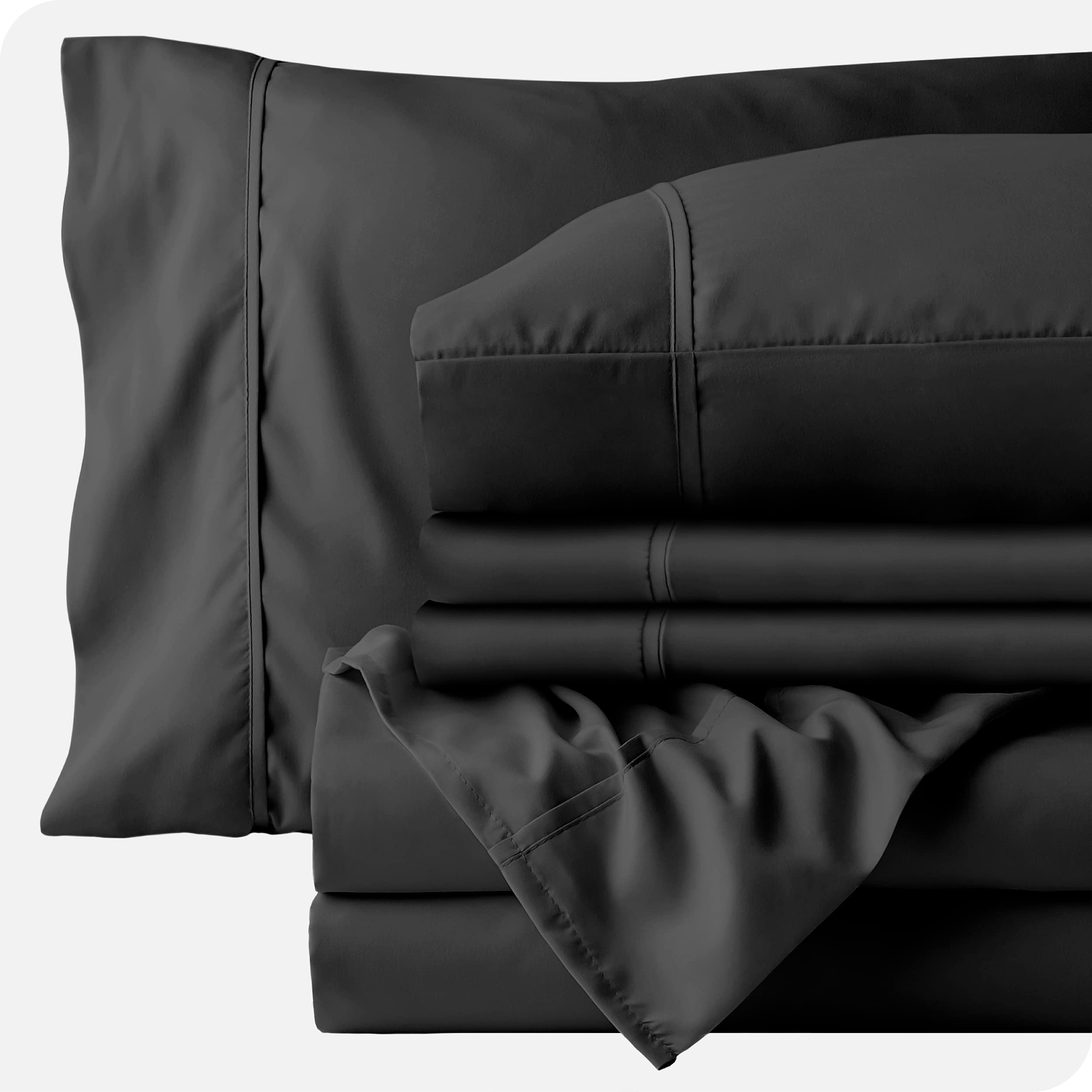 Premium 6-Piece Black Full Sheet Set - 26