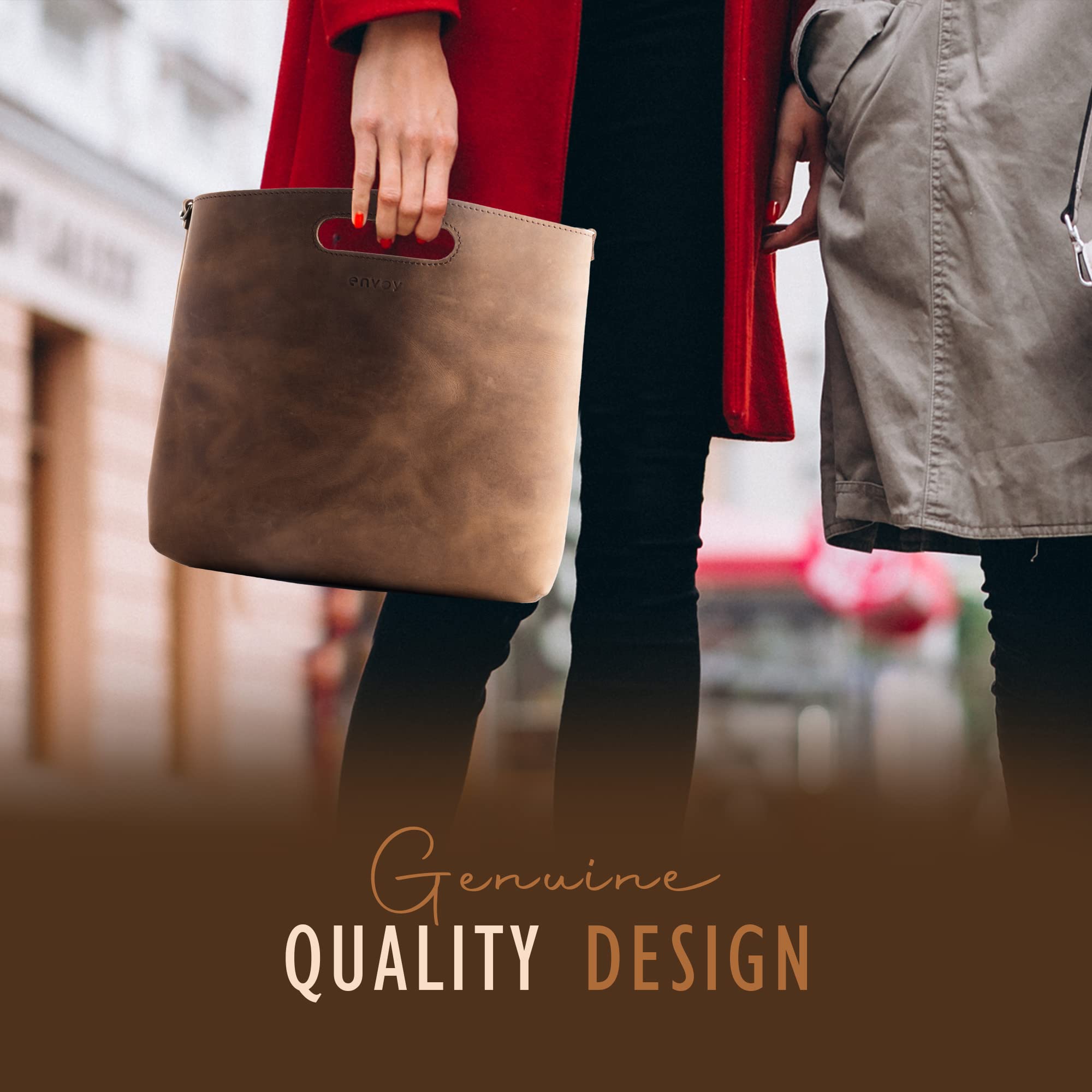 Premium Genuine Leather Tote Bag for Women - Stylish & Durable Leather Handbag & Purse | Made in USA | Perfect for Work, Travel & Everyday Use