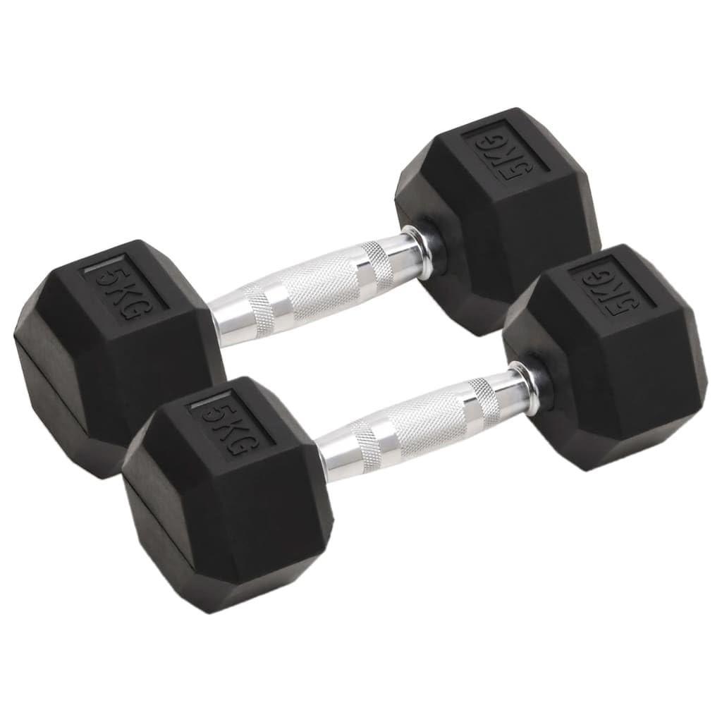 2-Pack 10kg Cast Iron Dumbbells for Weightlifting & Strength Training - Perfect for Home Gym, CrossFit, and Fitness Workouts