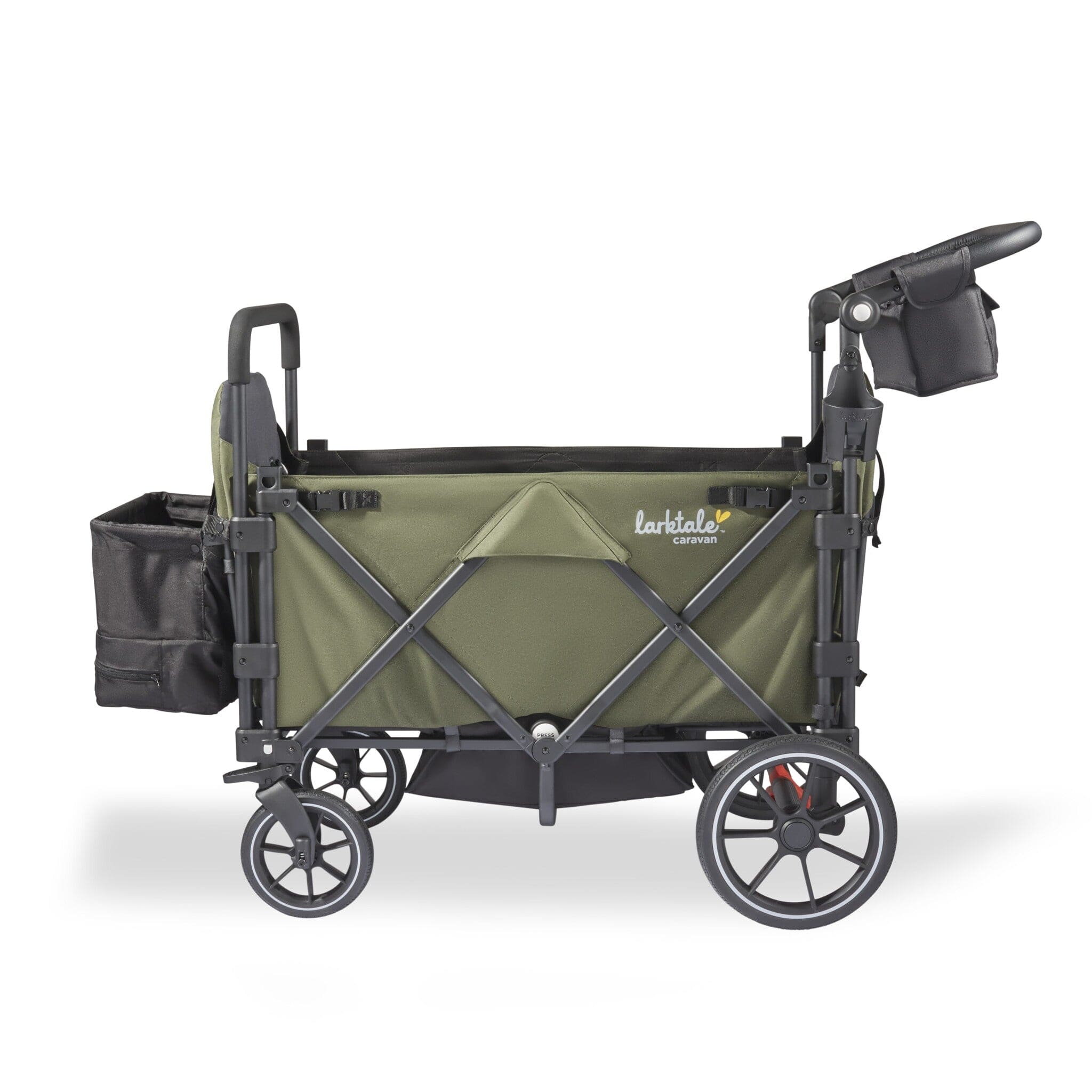 Larktale 2024 Caravan Quad Stroller Wagon - 4-Seater All-Terrain Baby Stroller & Wagon for Outdoor Adventures, Beach, Park, and Shopping