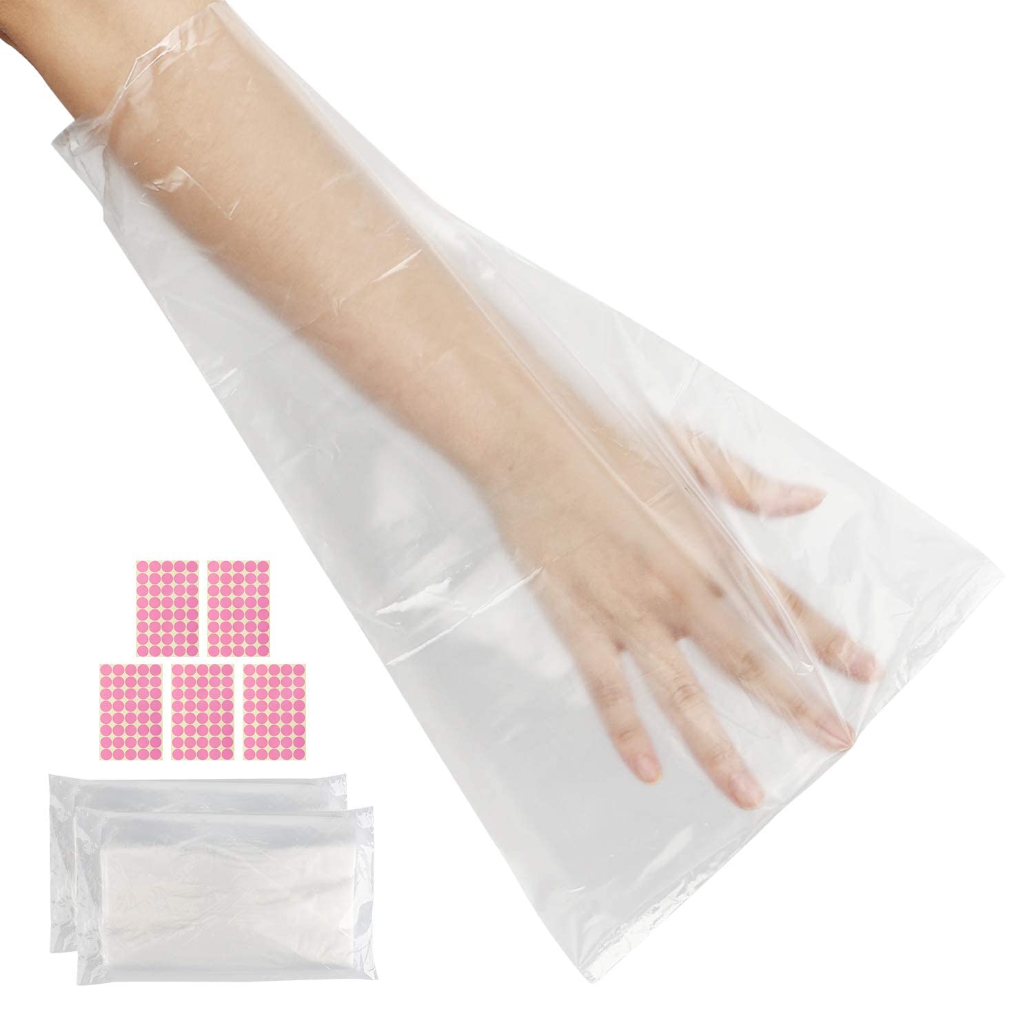 Segbeauty 200pcs Thick Plastic Paraffin Wax Liners for Hands & Feet - Spa Mittens for Women, Hot Wax Therapy Treatment, Perfect for Home Spa & Professional Use