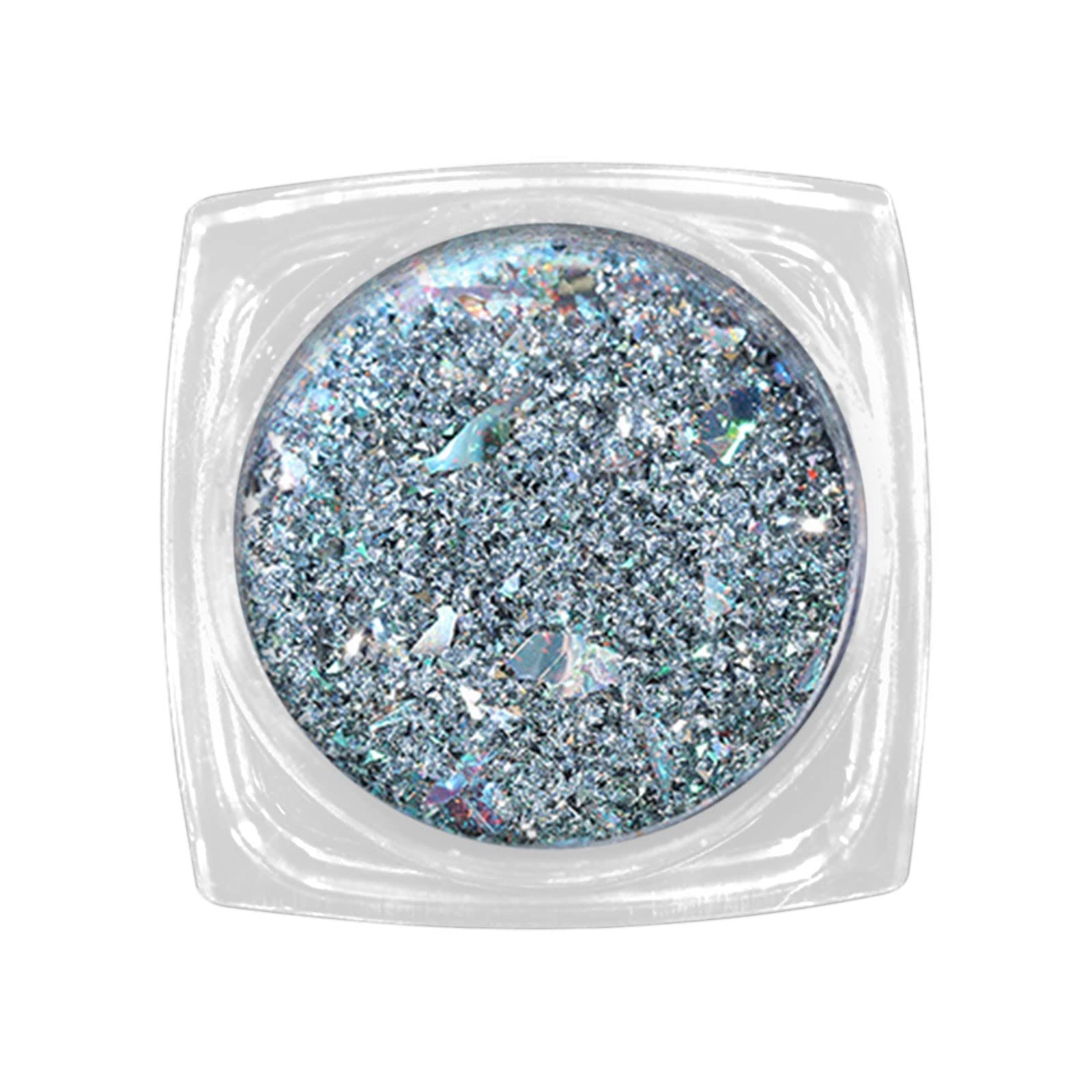 Reflective Nail Powder - Cloud Burst Diamond Effect Pigment for Short Nails | Nail Art Jewelry Glue-On Powder (Color C) | Perfect for Salon, DIY Manicures & Special Occasions