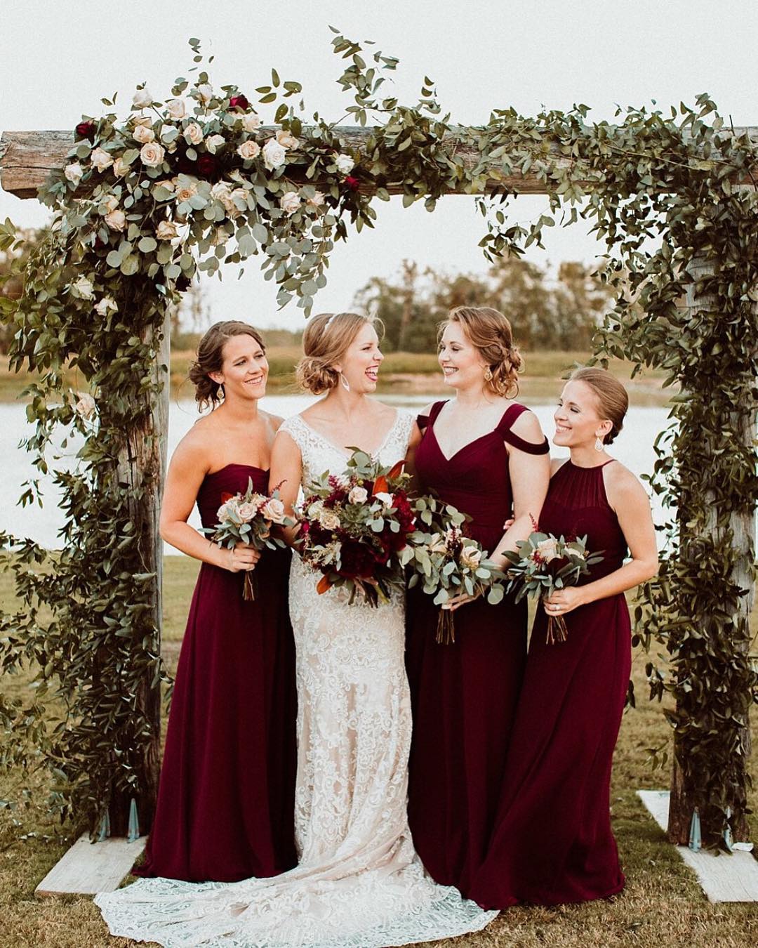 Elegant Long Chiffon Burgundy Bridesmaid Dresses for Weddings & Formal Events - Plus Size Options Available