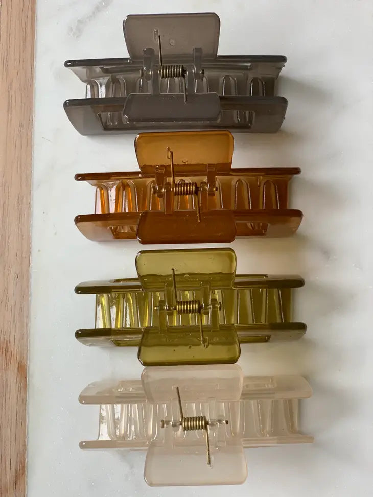 Translucent Hair Claws & Clips for Women - Invisible Hair Clips for Ponytails, Buns & Updos - Clear Hair Accessories for Everyday Wear & Special Occasions