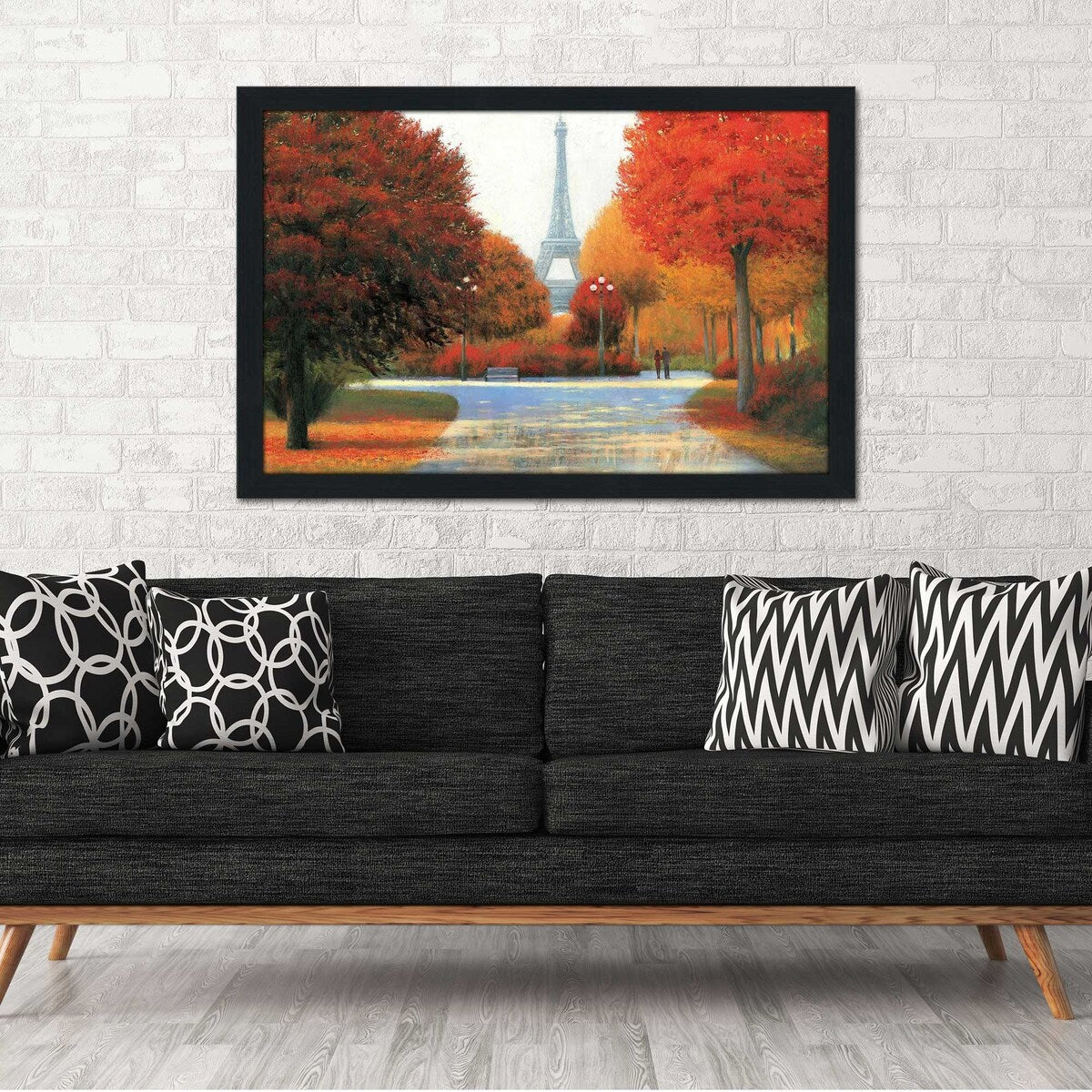 Autumn in Paris Couple Print Acrylic Wall Art - Romantic Home Decor for Living Room, Bedroom & Office
