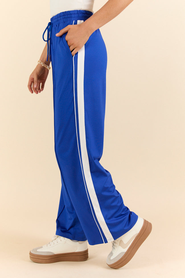 My Own Victories Blue Athletic Track Pants for Men & Women - Comfortable Running Jogging Workout Pants - Perfect for Gym, Yoga, and Casual Wear
