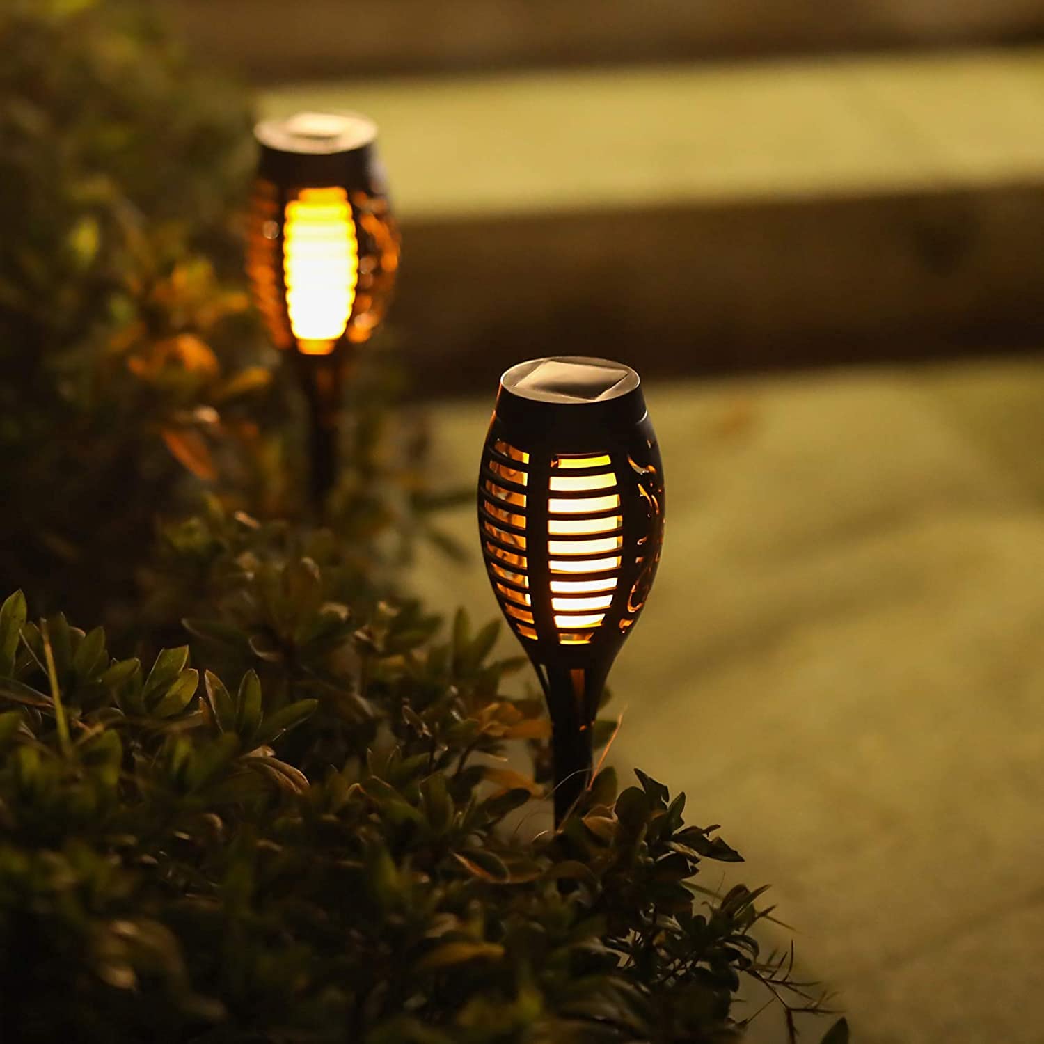 8-Pack Upgraded Solar Torch Lights - 28