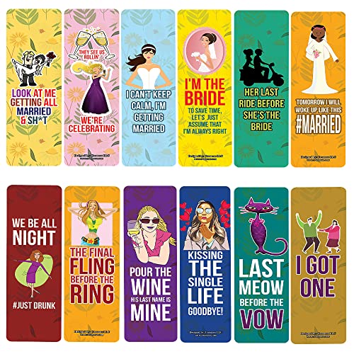 Funny Bridal Shower Bookmarks (2-sets)