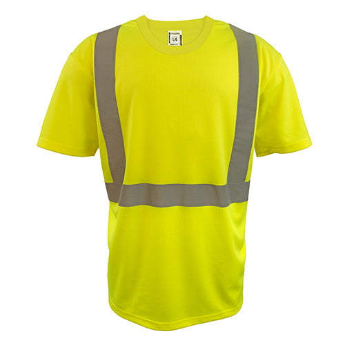 High Visibility Short Sleeve T-Shirts for Construction & Safety Work - Coolworks TS1000 Reflective Work Shirt - Perfect for Road Crews, Warehouse Workers & Nighttime Outdoor Activities
