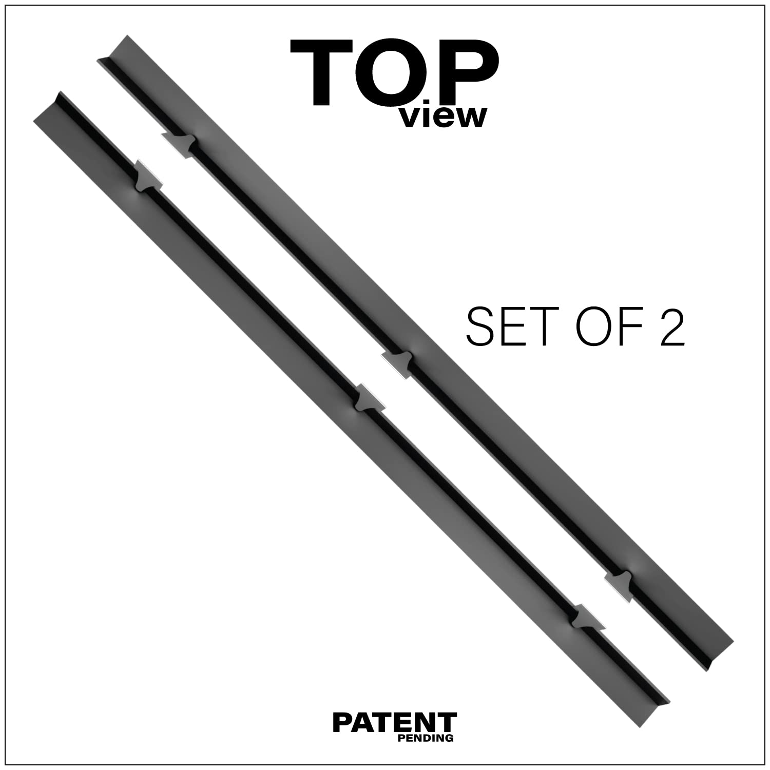 Silicone Stove Gap Covers - 2 Pack Black Stainless Steel Clip Gap Filler for Kitchen Countertops, Stoves, Refrigerators & Office Desks | Heat-Resistant & Easy to Clean | Perfect for Home, Office & Commercial Use