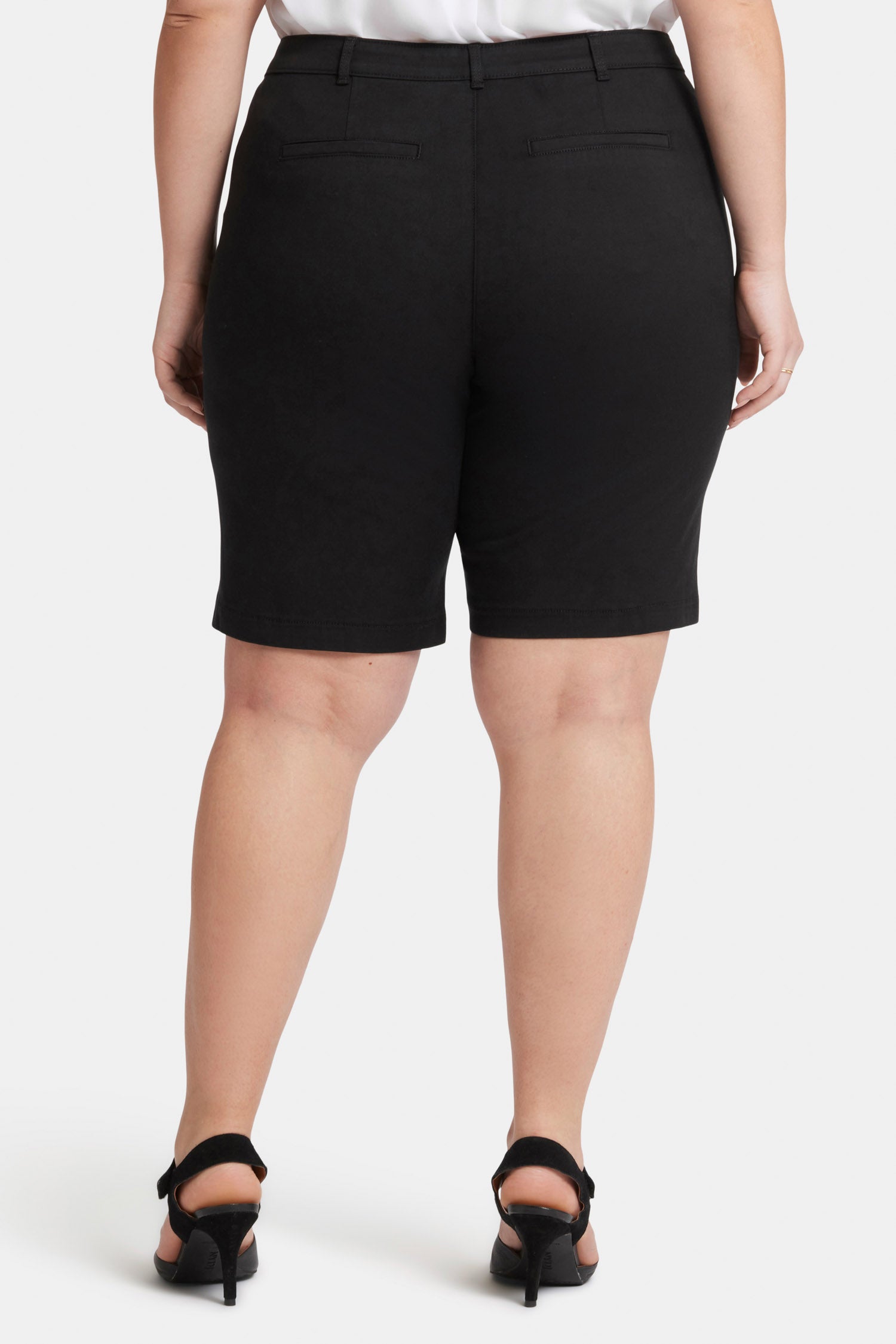Plus Size Bermuda Shorts for Women - Black Casual Summer Shorts for Beach, Travel & Everyday Wear