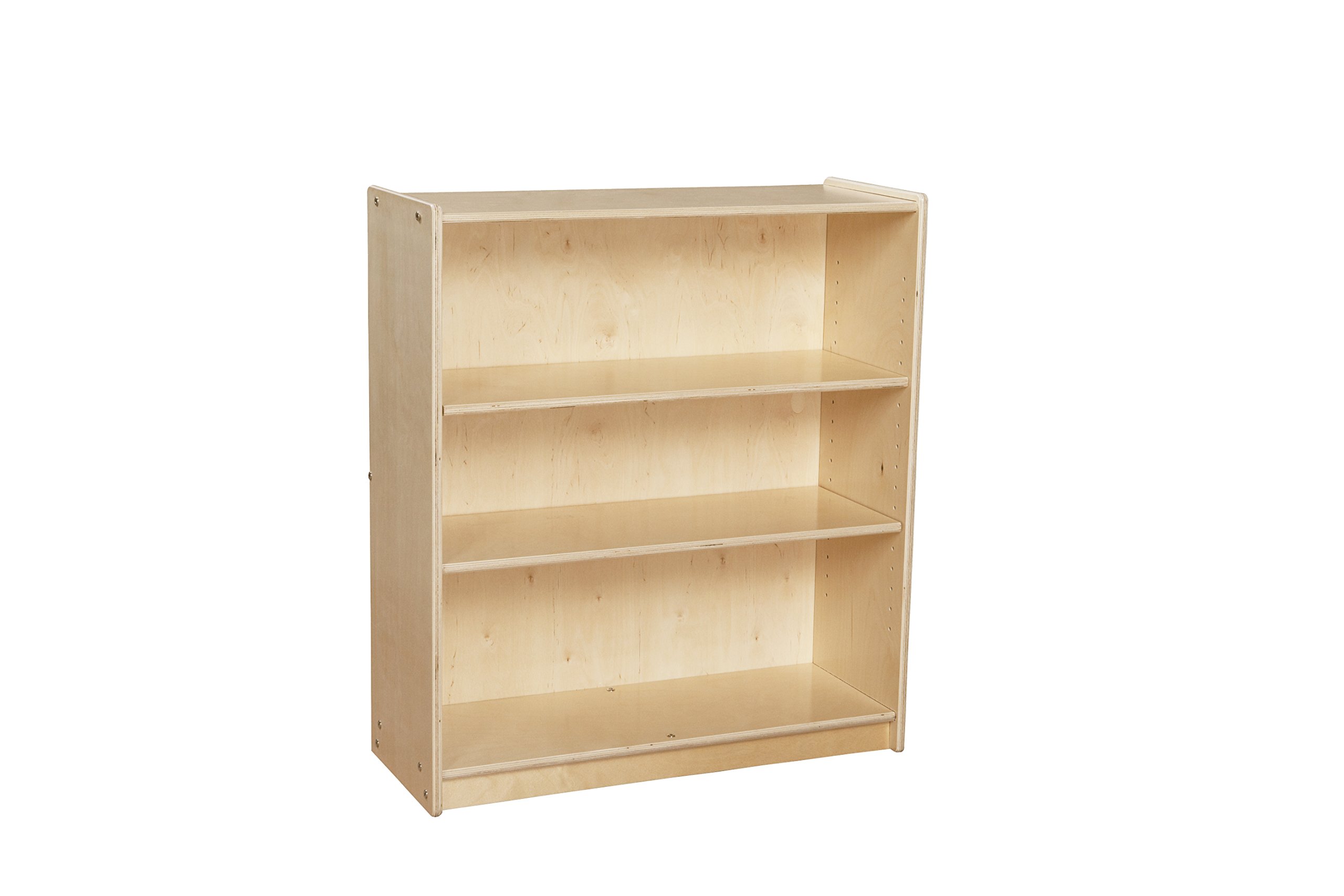 Contender Birch Bookcase with 2 Adjustable Shelves - Montessori Bookshelf for Home, Office, Classroom & Daycare - Kids Arts & Crafts Storage Unit - Perfect for Toddler Learning Spaces & Playroom Organization