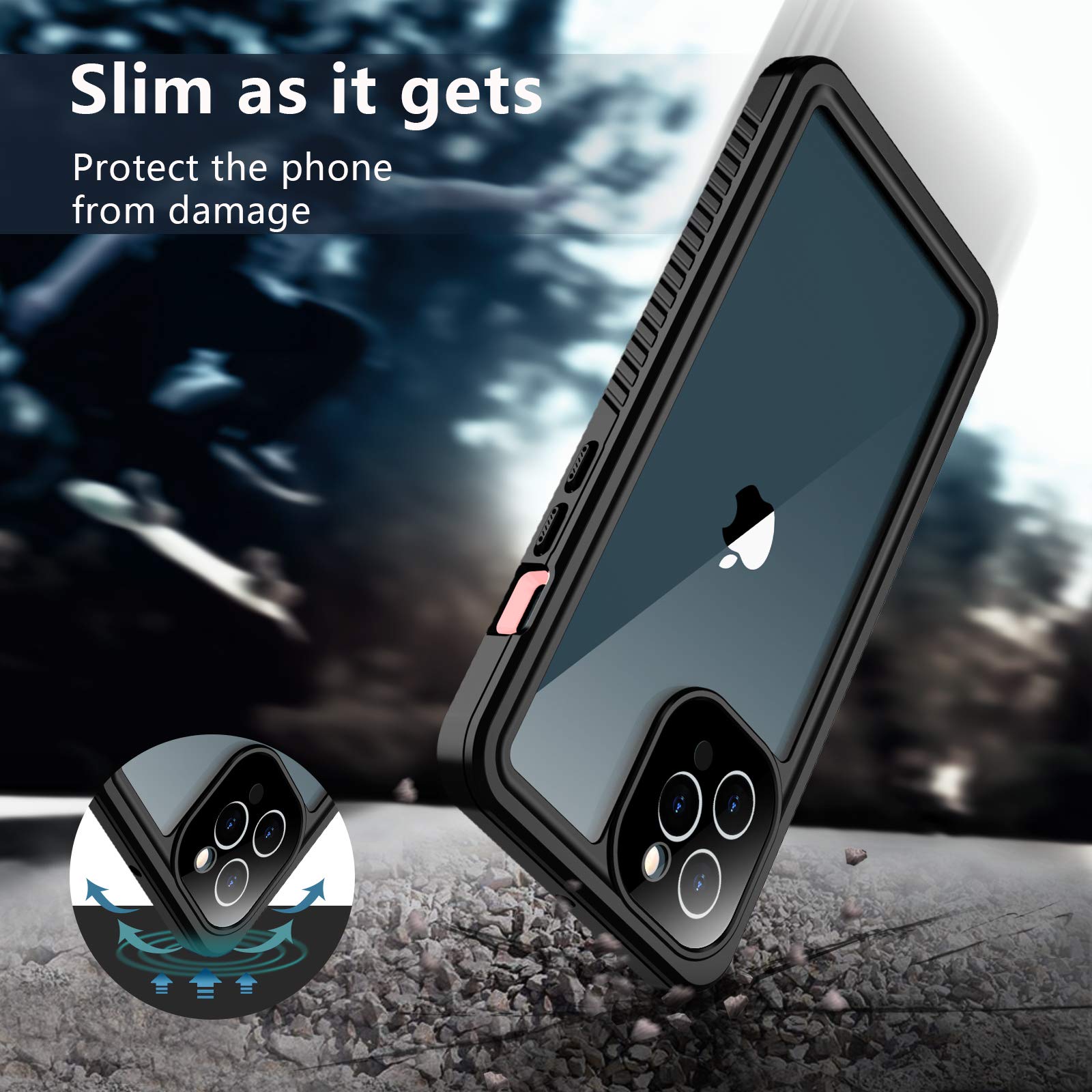 SPIDERCASE Rugged Waterproof iPhone 12 Pro Max Case with Built-in Screen Protector | Shockproof Full Body Protection for 6.7