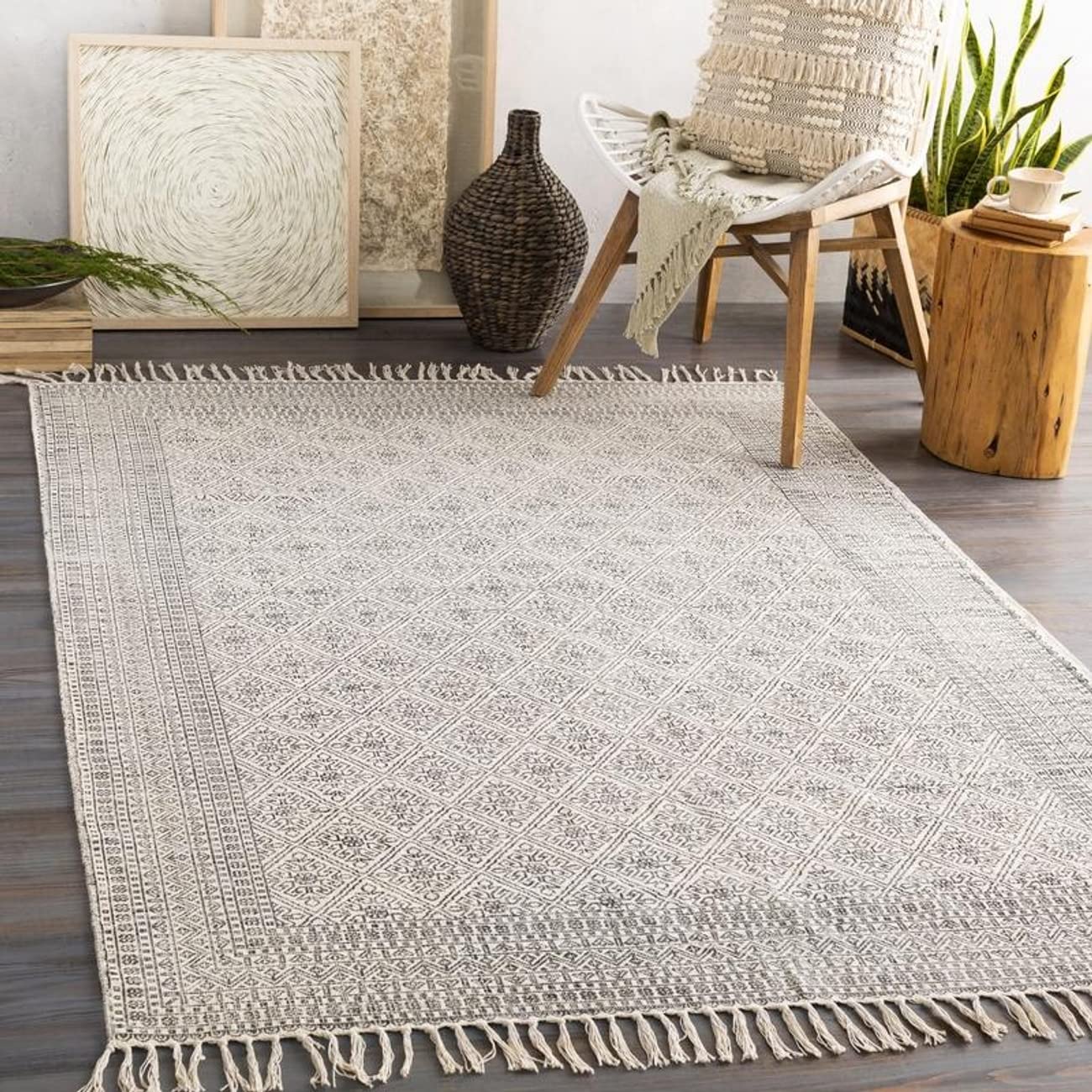 Mark&Day 3x5 Modica Bohemian Global Black Area Rug - Soft Non-Slip Living Room Carpet, Bedroom Rug & Kitchen Mat (3' x 5') - Perfect for Boho Home Decor, Apartment Flooring & Cozy Spaces