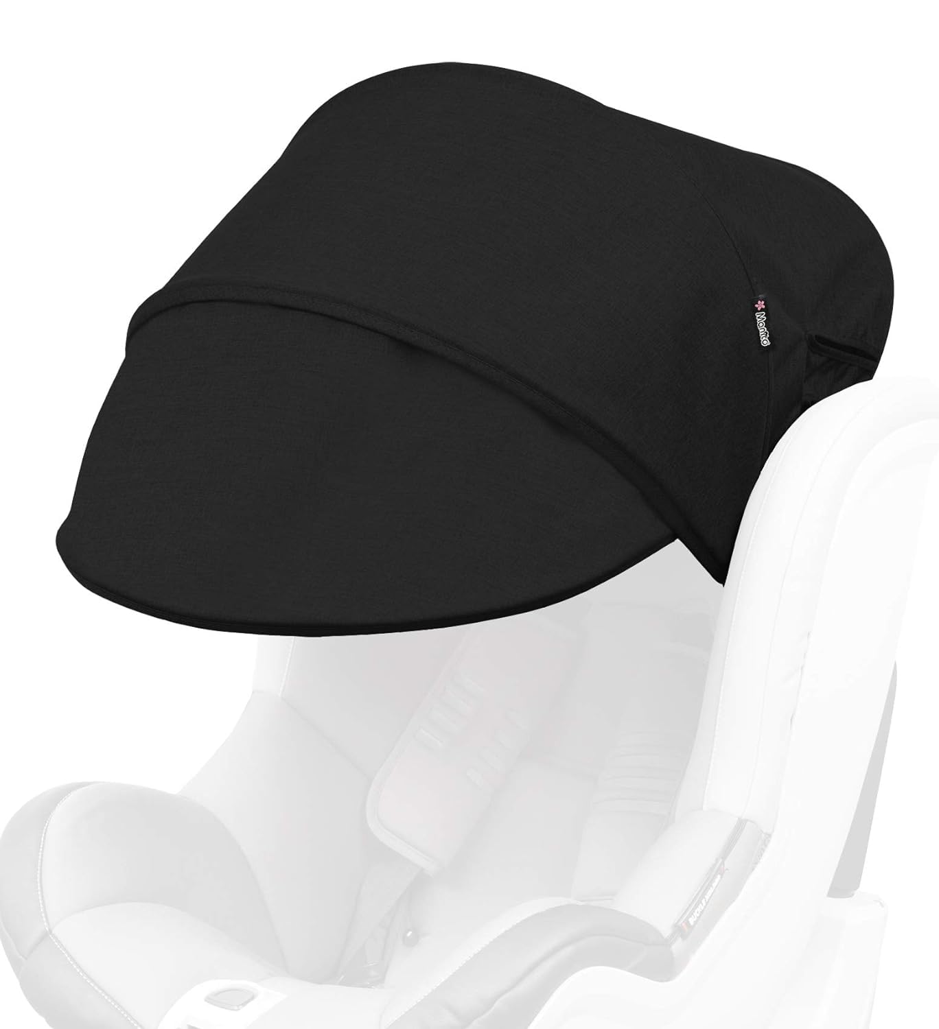 Manito Car Sun Shade Extender - Black Auxiliary Canopy for Baby Car Seat | UV Protection for Infants & Toddlers | Perfect for Road Trips, Daily Commutes & Park Outings