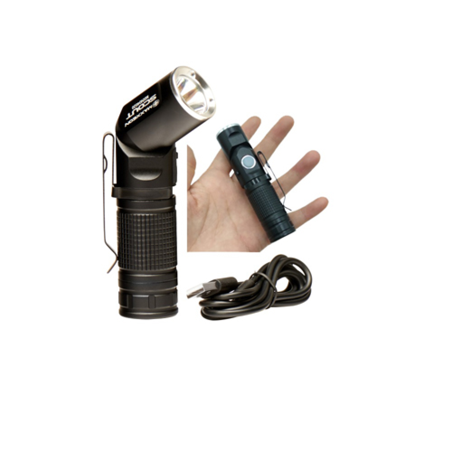 Maxxeon MXN04020 SCOUT Rechargeable Pocket Flashlight with Swivel Head - Compact & Bright LED Light for Camping, Hiking, Emergency, and Everyday Use