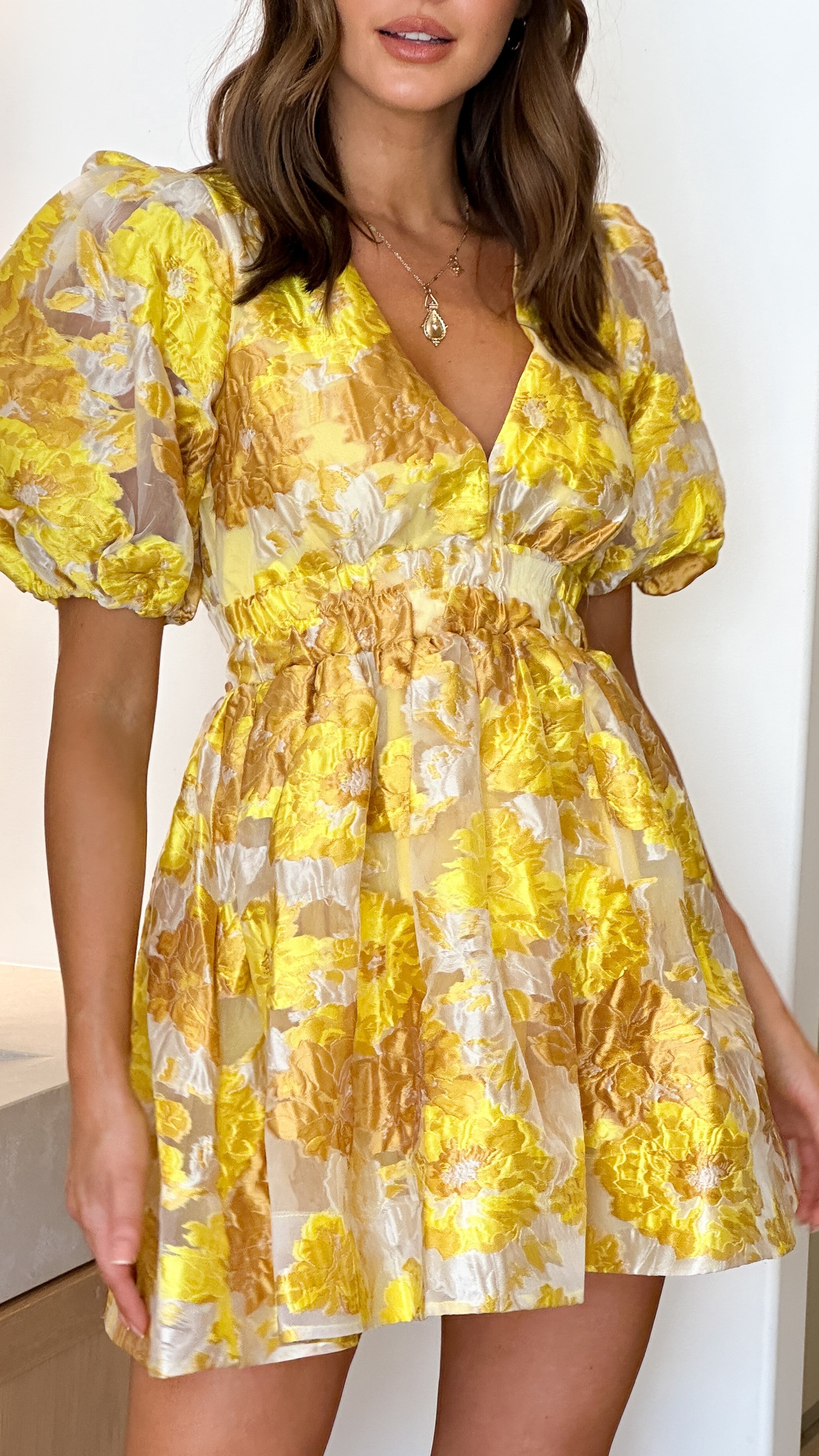 Abel Mini Dress in Yellow - Flirty Summer Outfit for Beach Parties & Date Nights