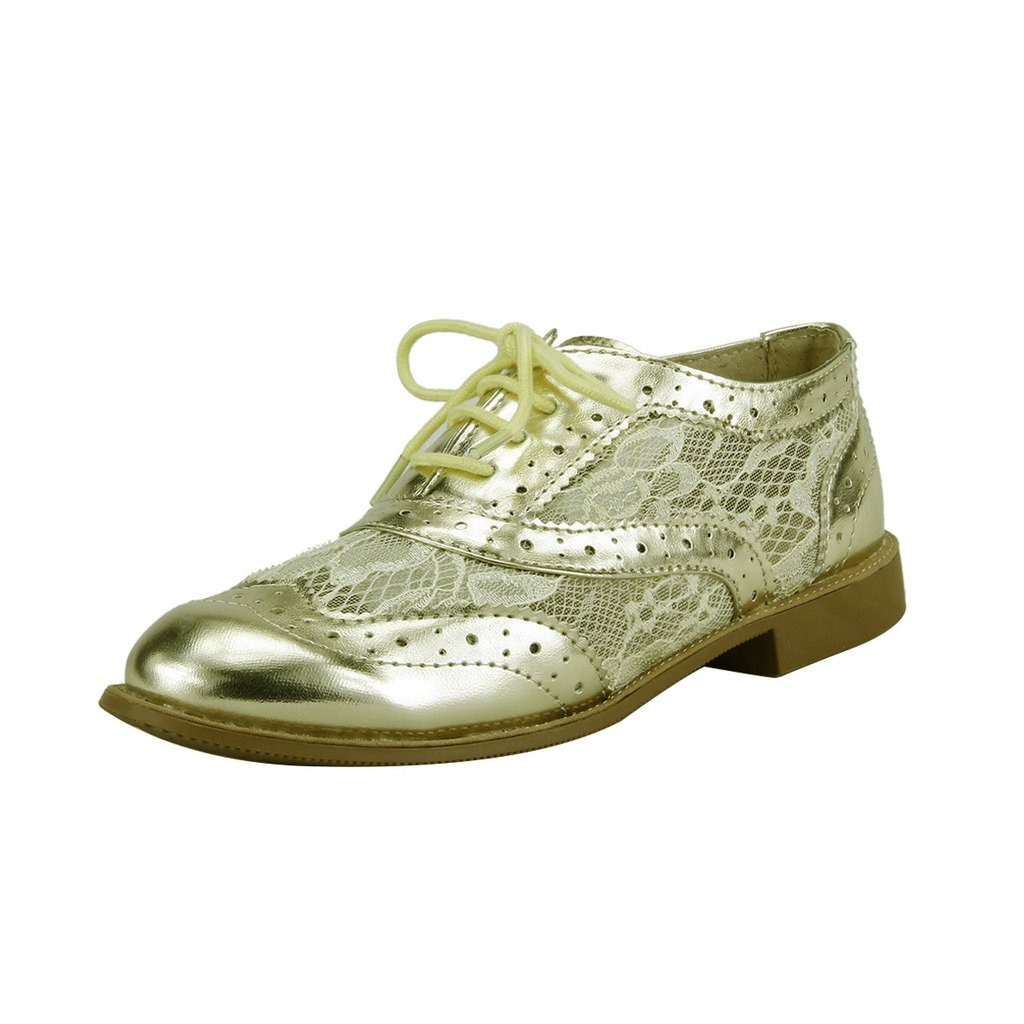 The Doll Maker Lace Oxford Shoes - Elegant Women's Flat Shoes for Casual & Office Wear - Perfect for Work, Dating & Special Occasions