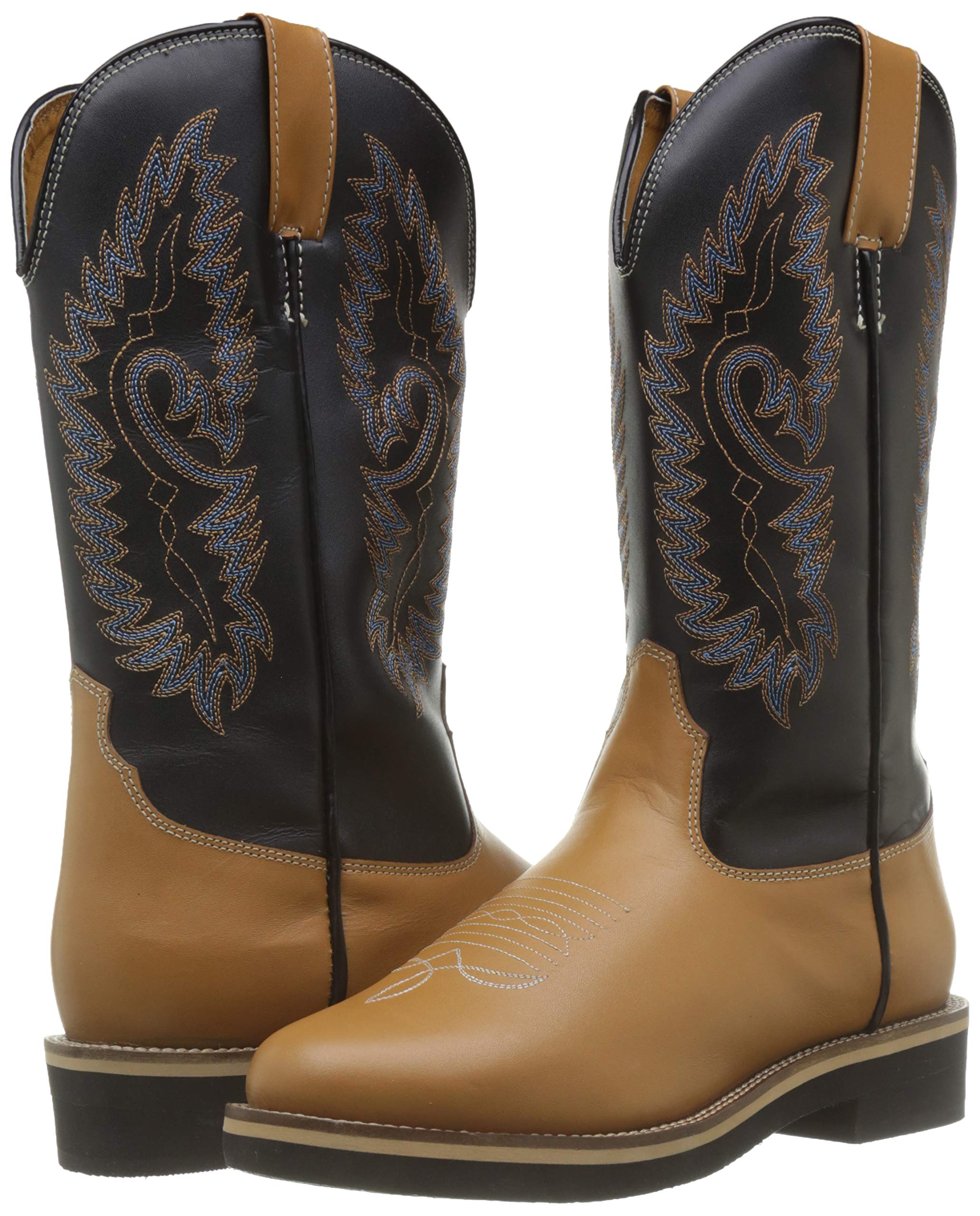 Unisex Soft Cow Leather Western Boots - London Brown, Size 10 US (44 EU) | Comfortable Cowboy Boots for Men & Women | Perfect for Rodeo, Country Dancing & Western Fashion