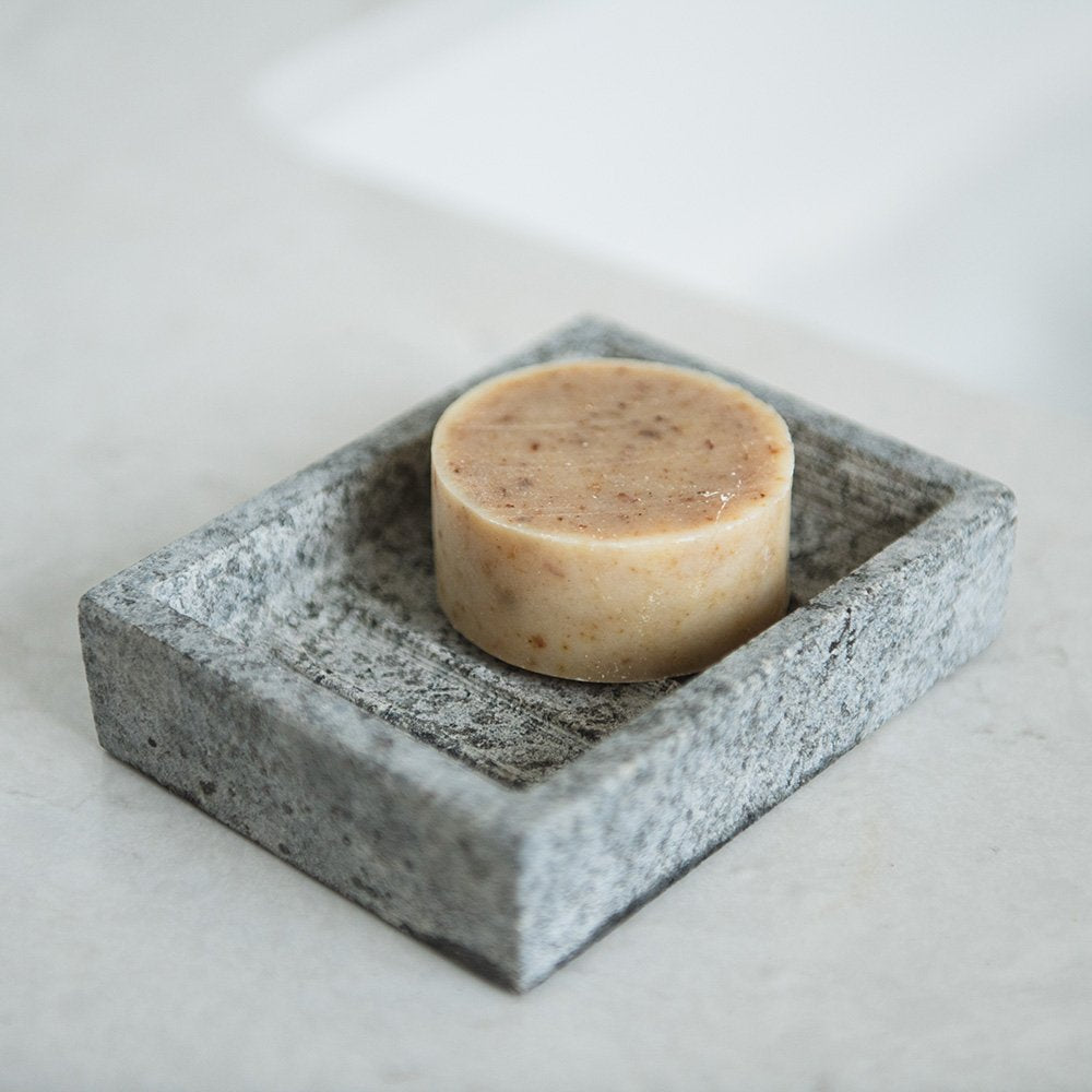 Premium Granite Soap Dish with Drainage - Natural Stone Bathroom Organizer for Showers, Sinks & Countertops - Elegant Home Decor for Modern Bathrooms