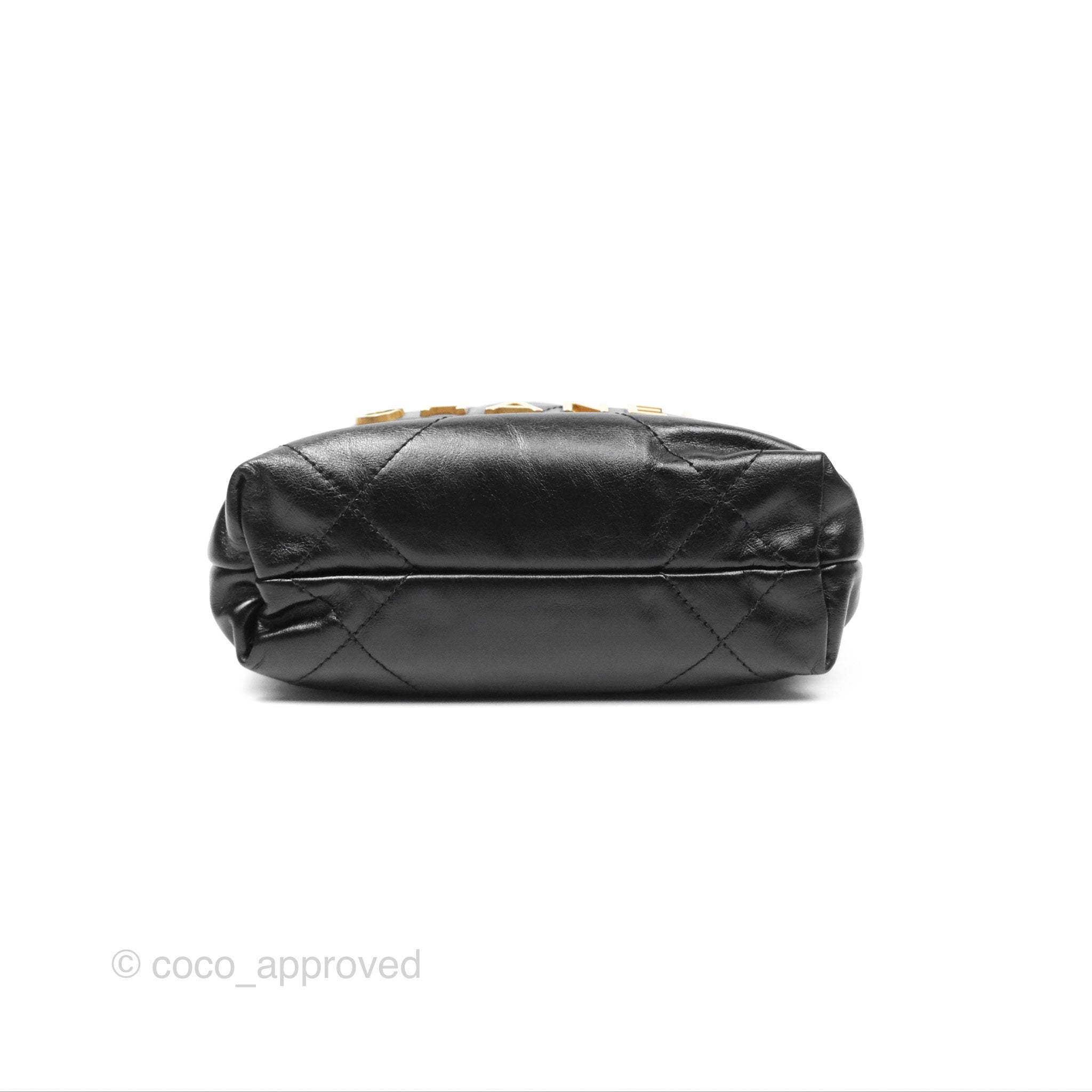 Chanel 22 Mini Bag Black Crumpled Calfskin Leather Crossbody Bag for Women | Luxury Designer Handbag for Everyday Use, Date Night & Special Occasions