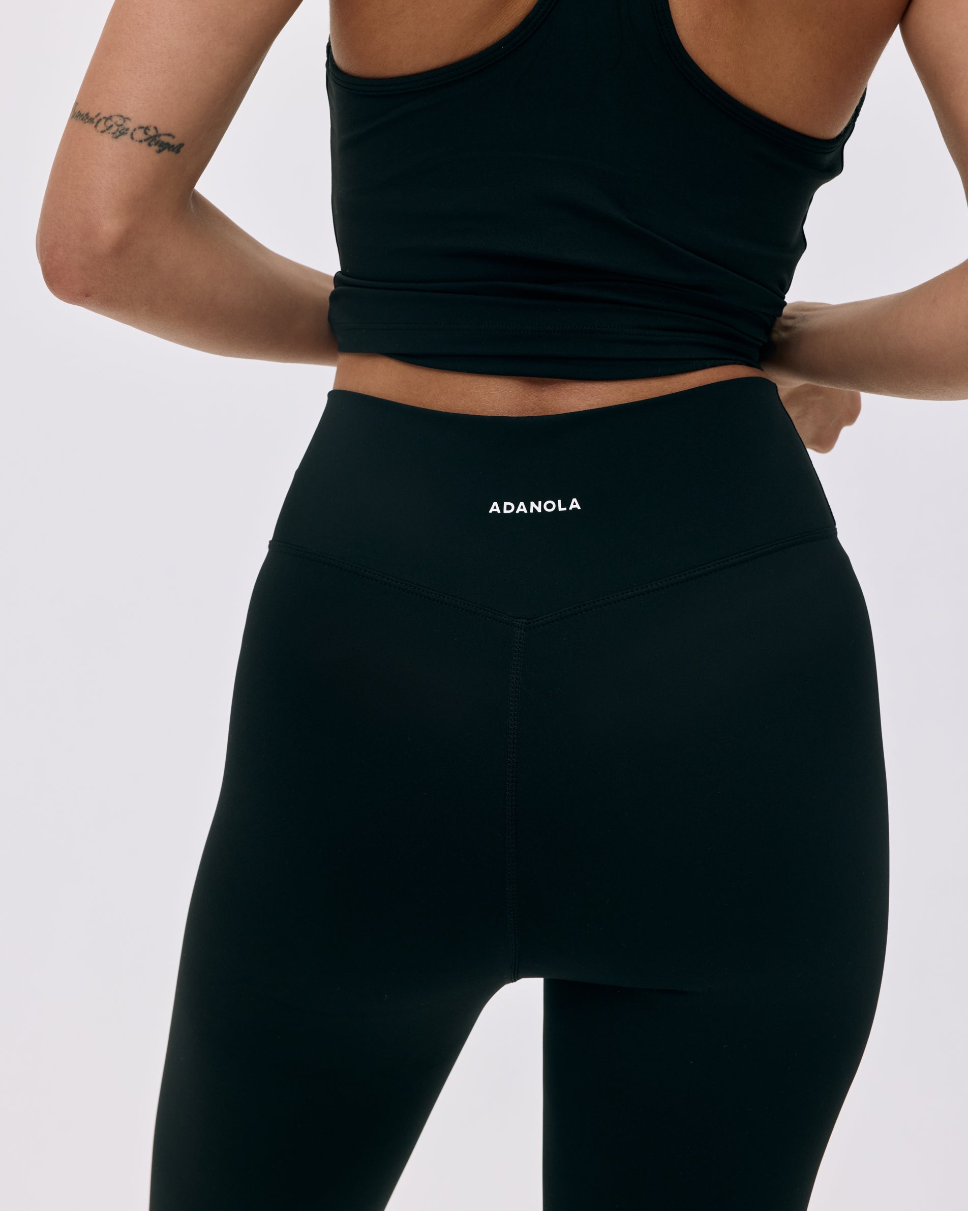 Ultimate Ruched Front Leggings for Women - High Waist Black Yoga Pants - Perfect for Workout, Running & Lounge Wear