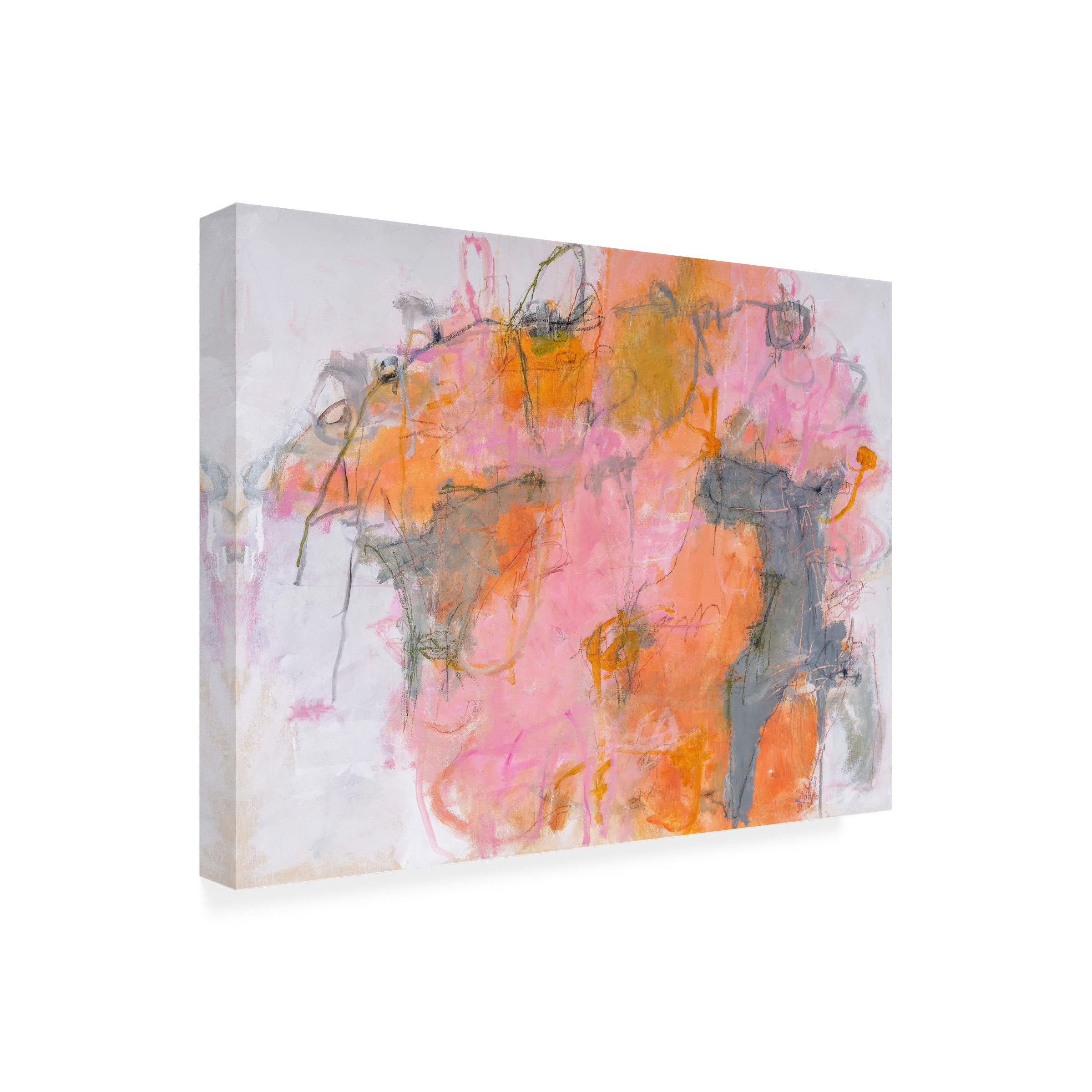 Trademark Fine Art 'Weaving The Energy Threads' Canvas Wall Art by Carole Leslie - Modern Abstract Painting for Living Room, Bedroom & Office Decor