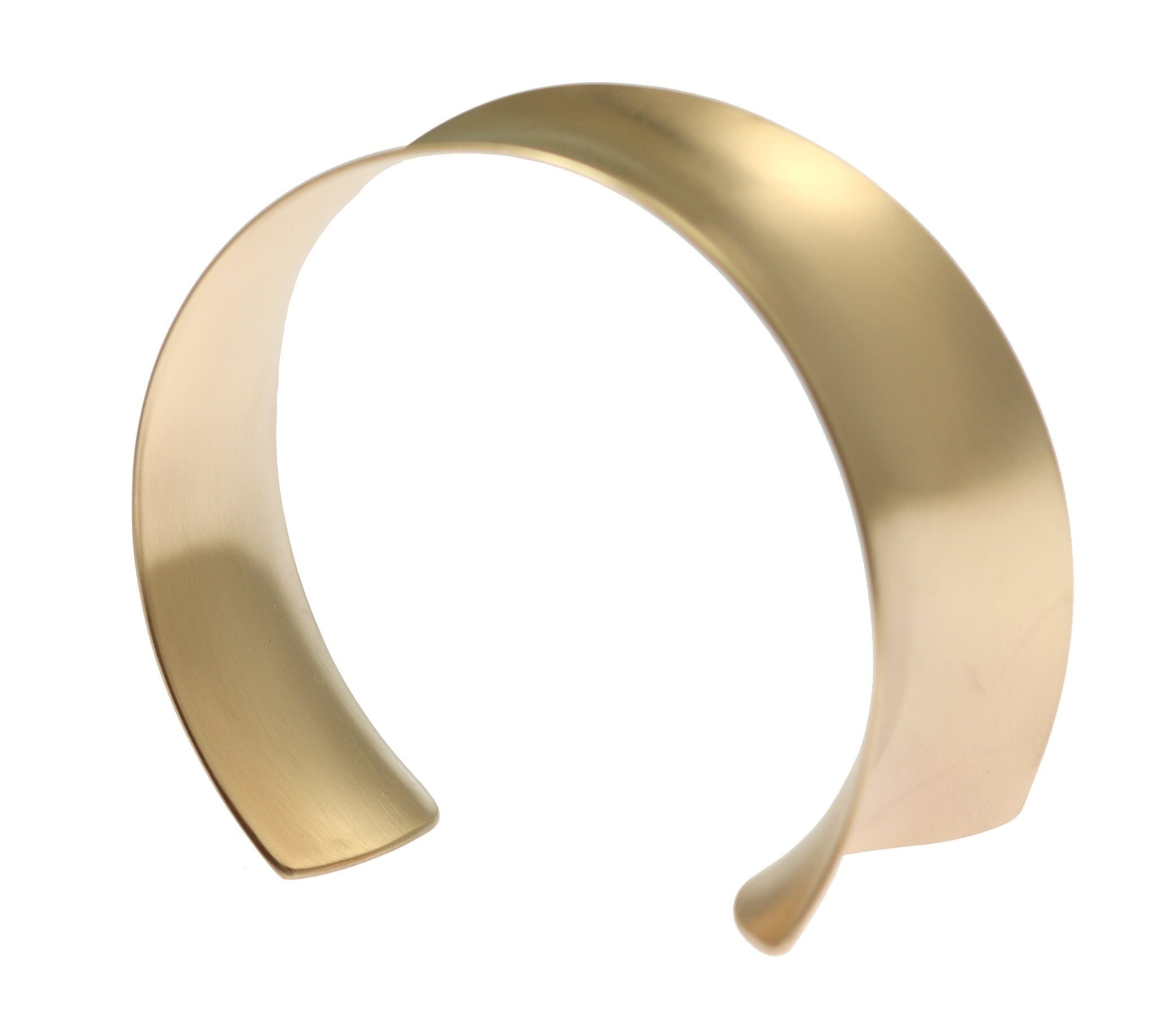 Elegant Tapered Brushed Bronze Anticlastic Cuff Bracelet - Perfect for Evening Wear, Weddings & Special Occasions