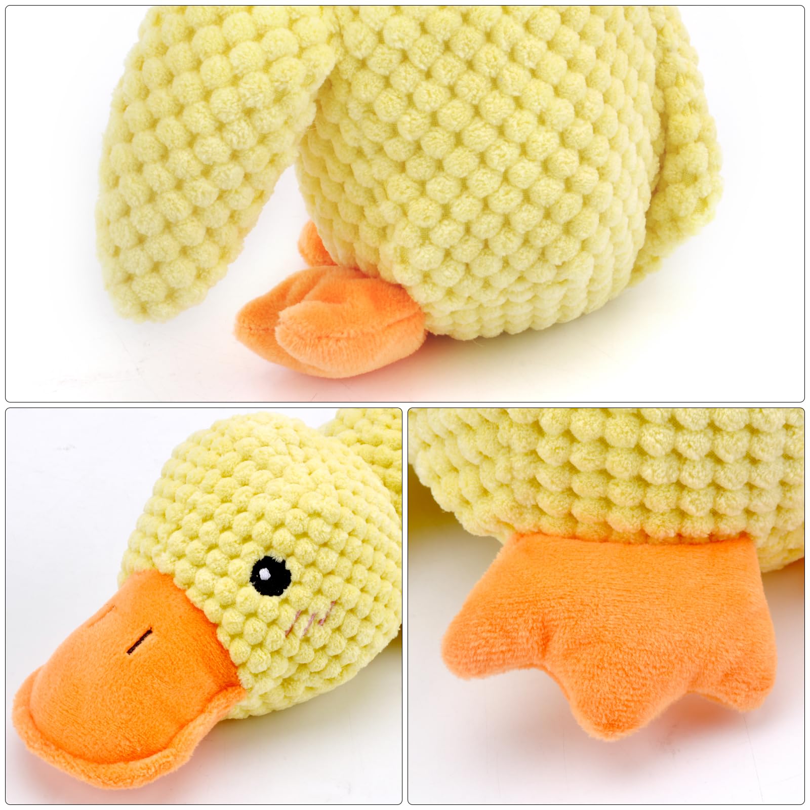 Quack Quack Duck Dog Toy - Squeaky Interactive Chew Toy for Dogs, Durable Calming Duck Puppy Toy with Noise (Yellow) - Perfect for Playtime, Anxiety Relief & Training