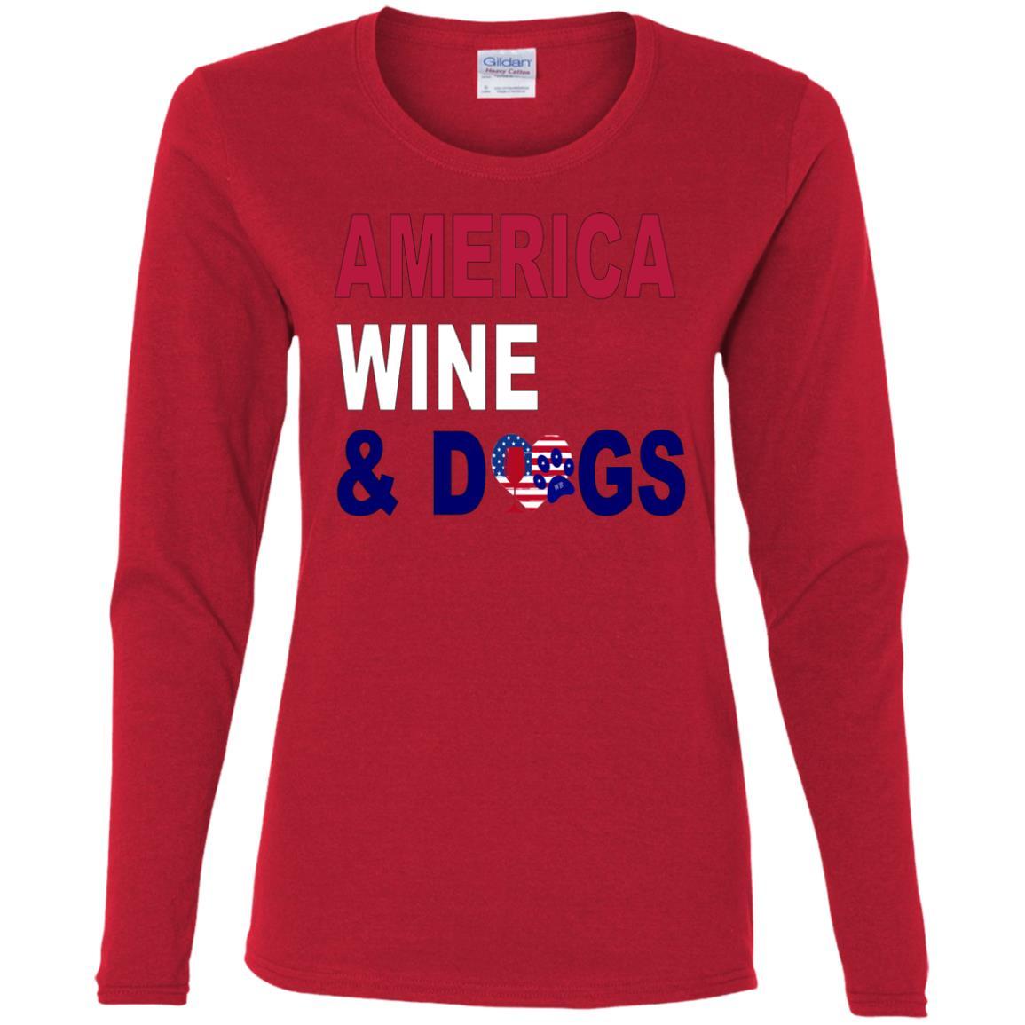 WineyBitches.Co Women's Long Sleeve Cotton T-Shirt - Soft Casual Shirt for Everyday Wear, Lounge & Outfits