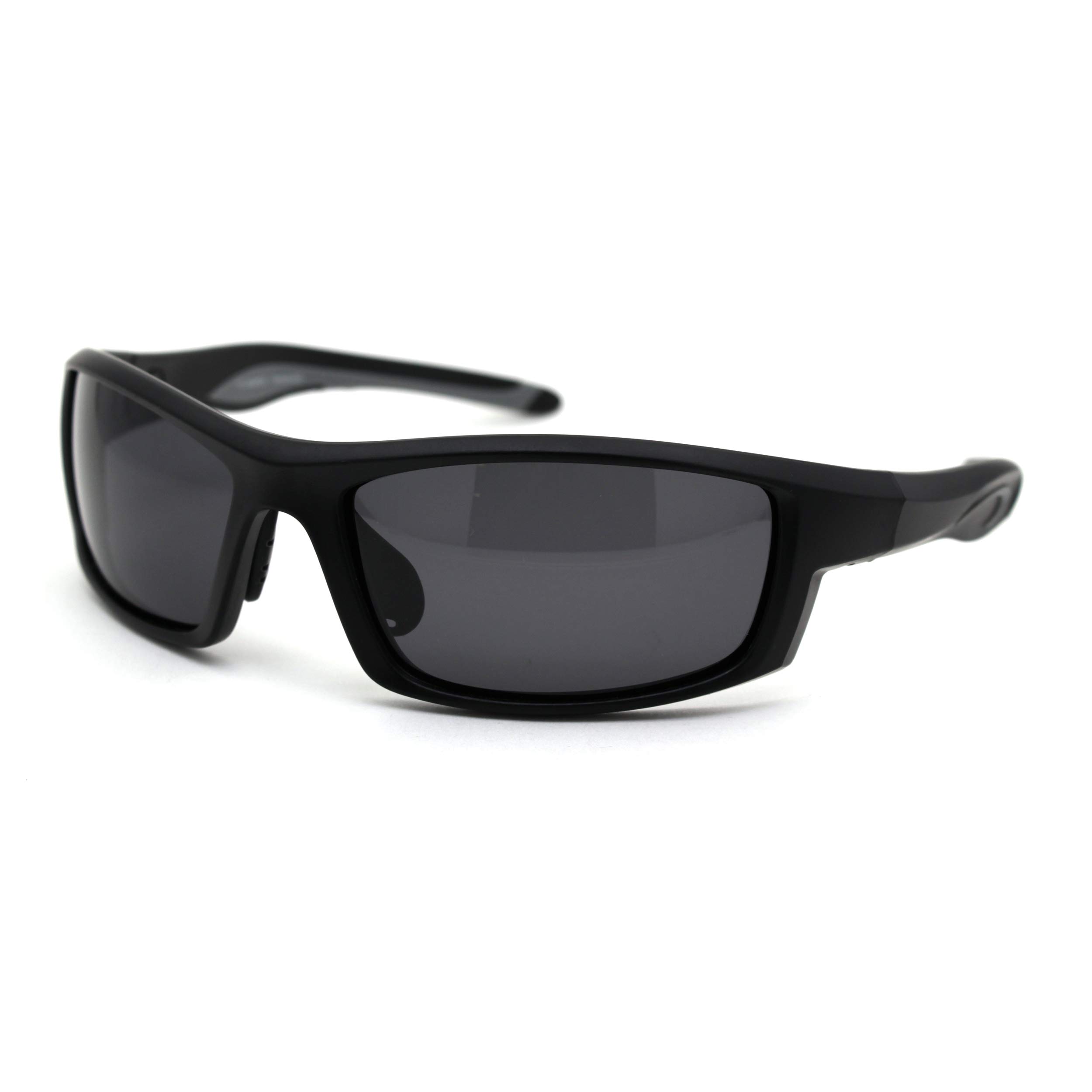 Men's Polarized Plastic Rim Wrap Sport Sunglasses for Running, Cycling & Outdoor Activities - UV Protection & Anti-Glare