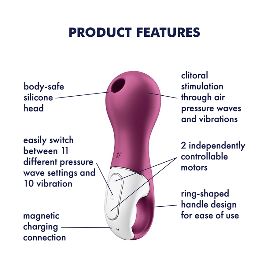 Satisfyer Lucky Libra Vibrator - Clitoral Sucking Stimulator for Women | Rechargeable Adult Sex Toy | Powerful Vibrations for Intense Pleasure | Perfect for Solo Play & Couples Use | Female Wellness & Sexual Health Device