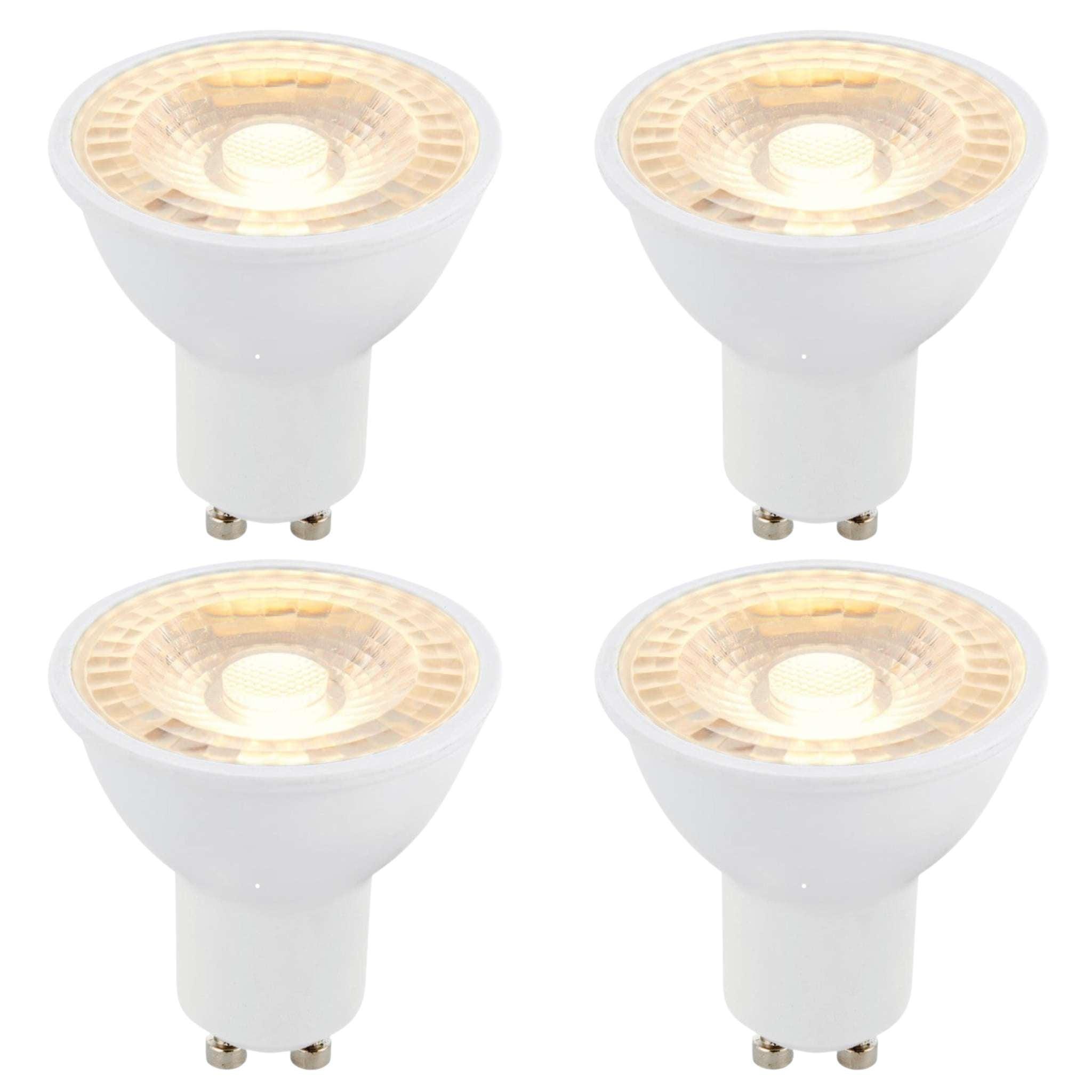 4 Pack GU10 LED Bulbs 6W 38 Degree Warm White 2700K - Dimmable, Energy Efficient Light Bulbs for Home, Kitchen, Recessed Lighting & Track Lighting
