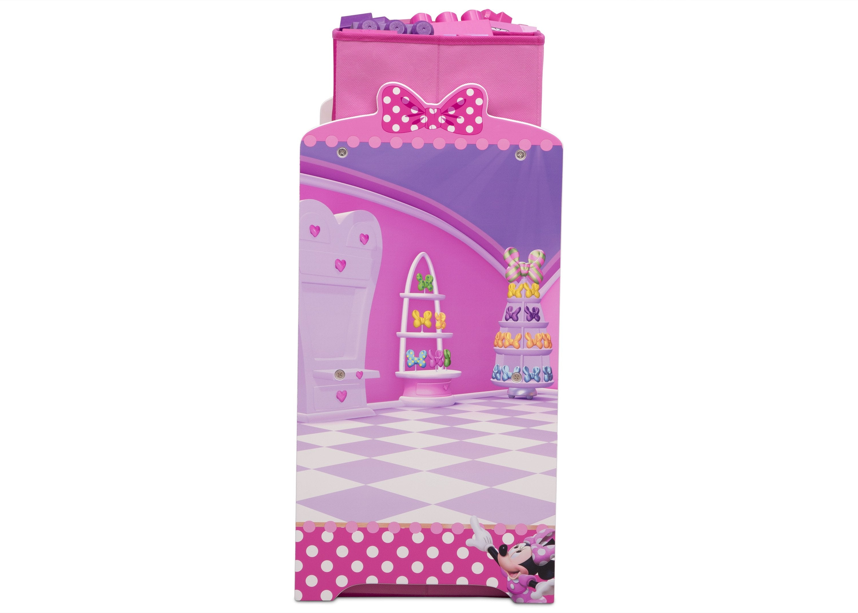 Minnie Mouse 6 Bin Toy Organizer with Storage Baskets - Kids Room Organization for Toys, Books & Crafts - Perfect for Playrooms, Bedrooms & Daycare Centers