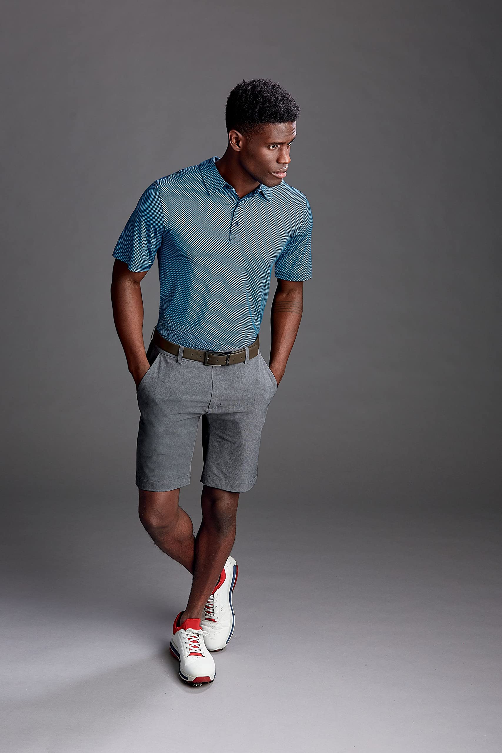Cutter & Buck Pike Double Dot Print Stretch Men's Big & Tall Short Sleeve Polo Shirt - Comfortable Casual Wear for Golf, Office & Outdoor Activities