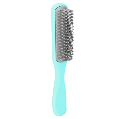 Professional Hair Styling Brush for Curly Hair - 9 Row Detangling Brush for Defining, Shaping & Separating Long/Short Hair (Green) - Perfect for Salon Styling & Home Hair Care