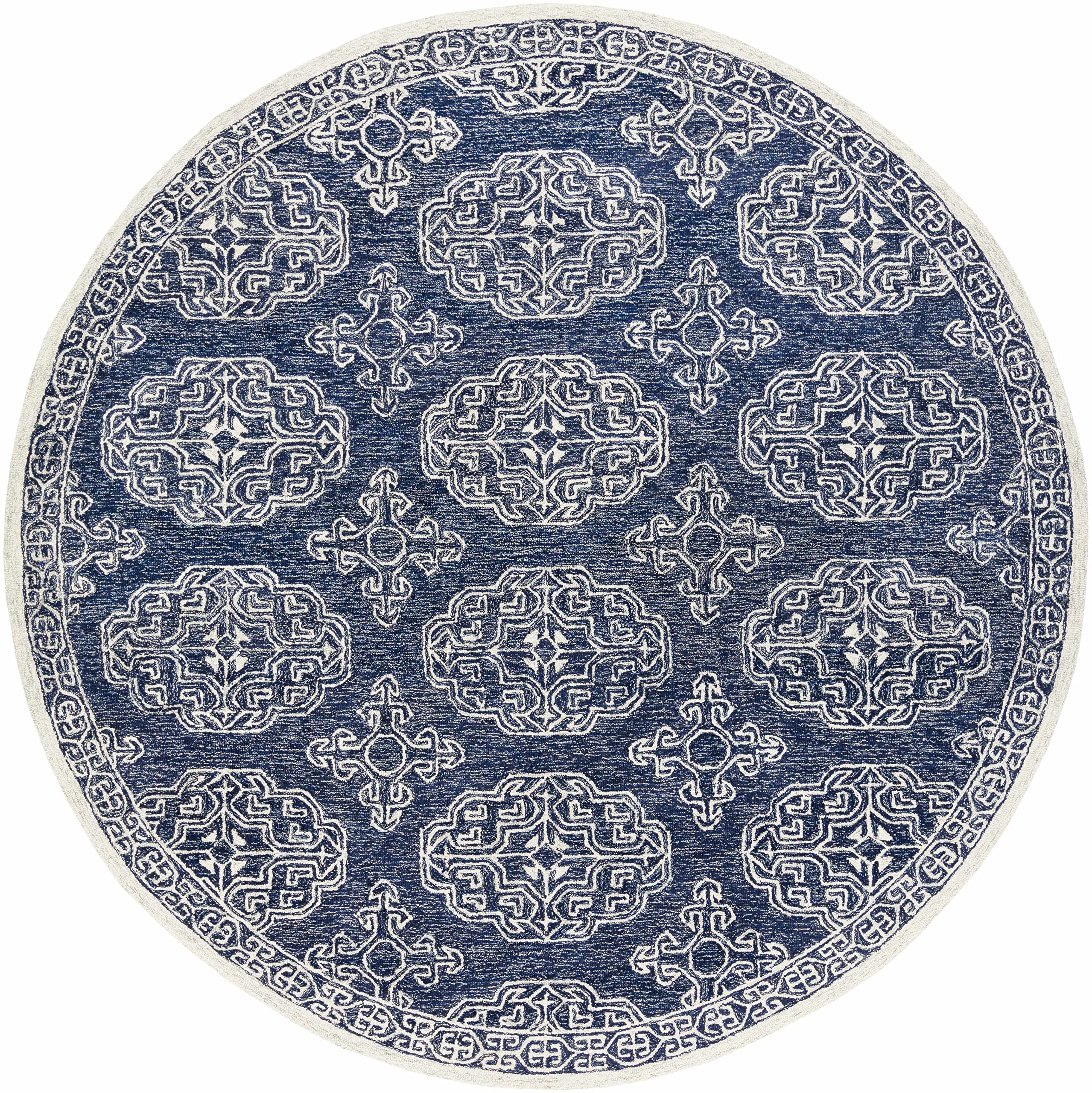 Premium Hauteloom Glenoma Wool Area Rug - Traditional Beige & Gray - 9'9